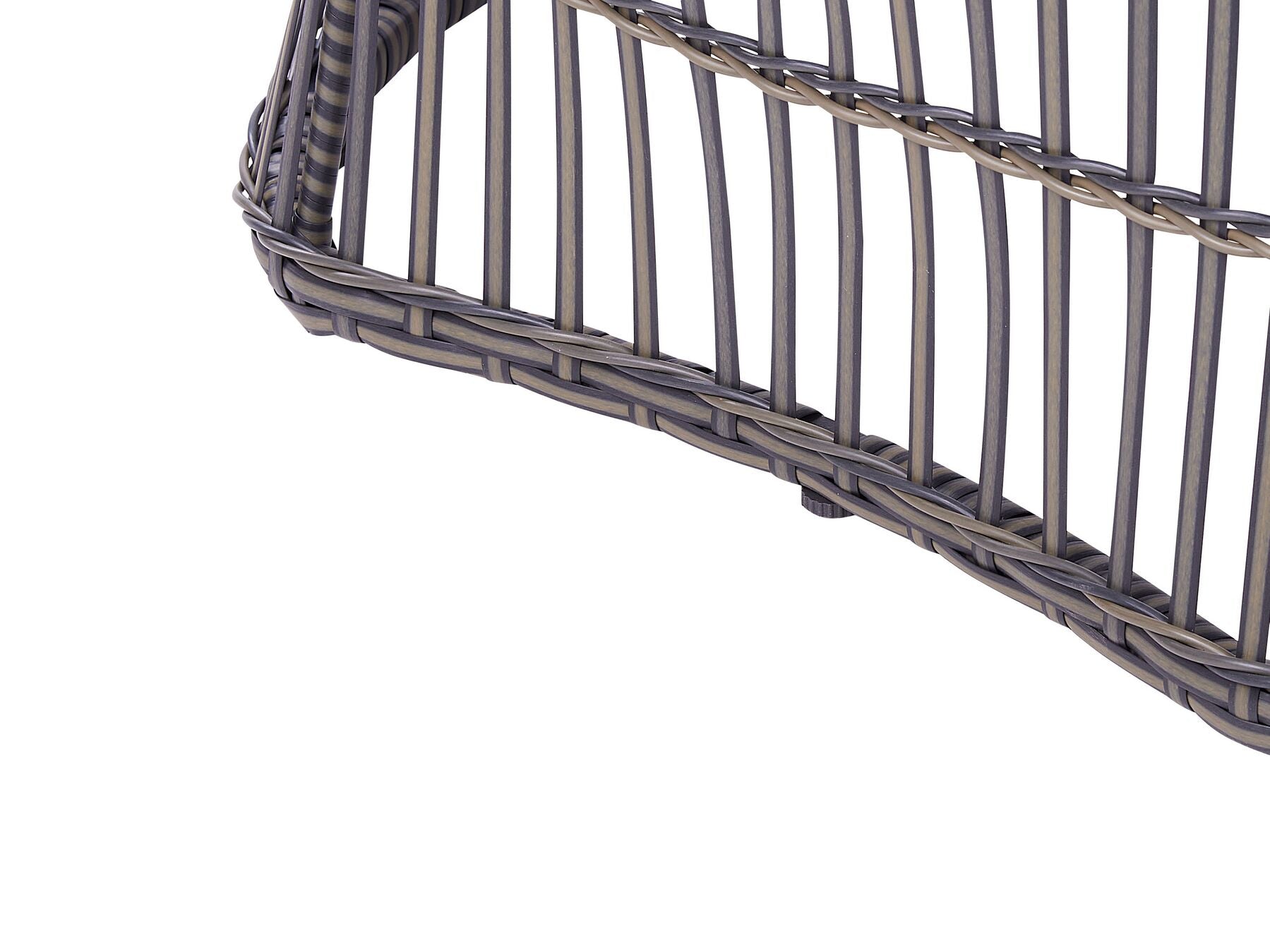 Bistro Set with Cushions MESYNA PE Rattan Taupe
