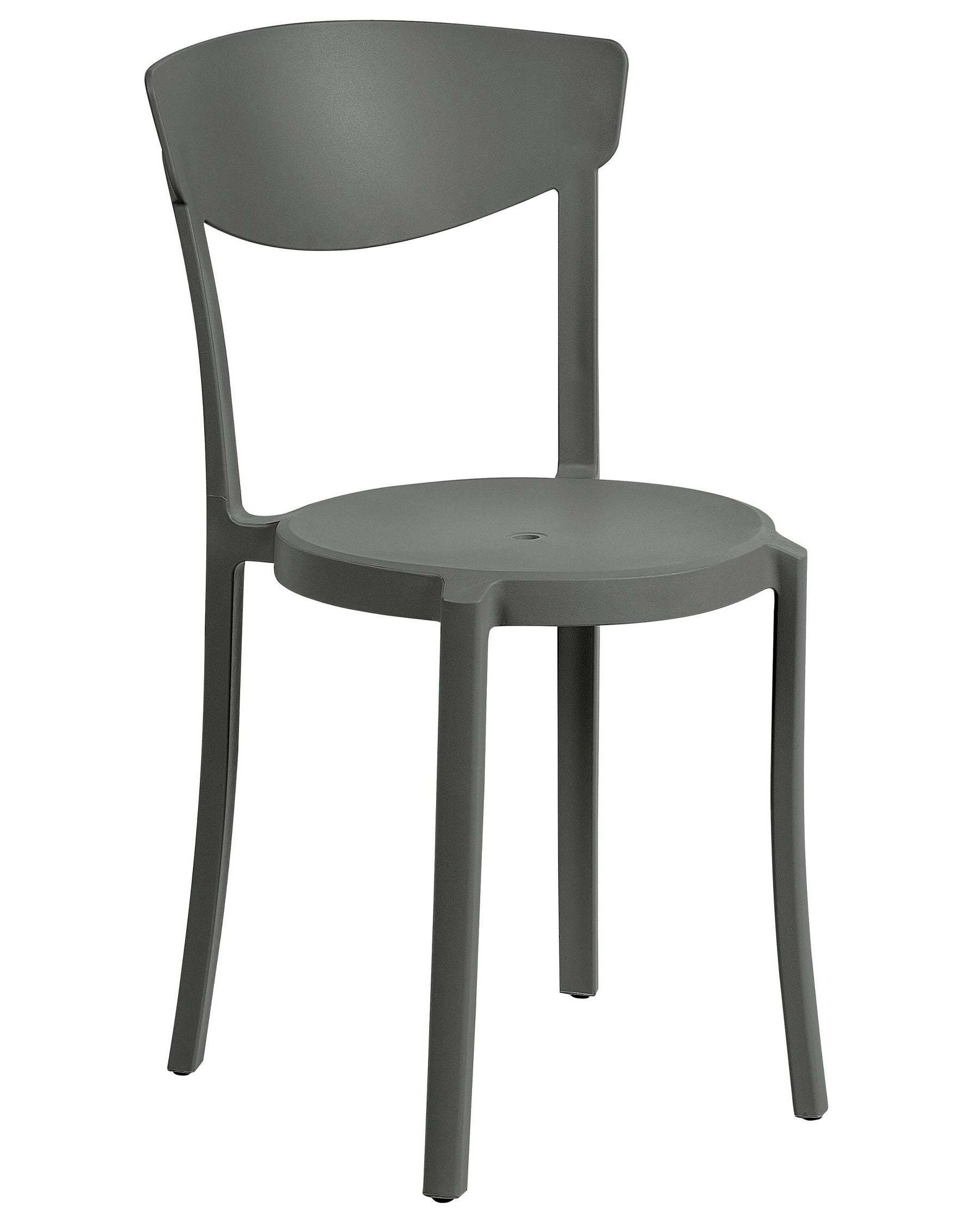 Set of 8 Dining Chairs VIESTE Dark Grey