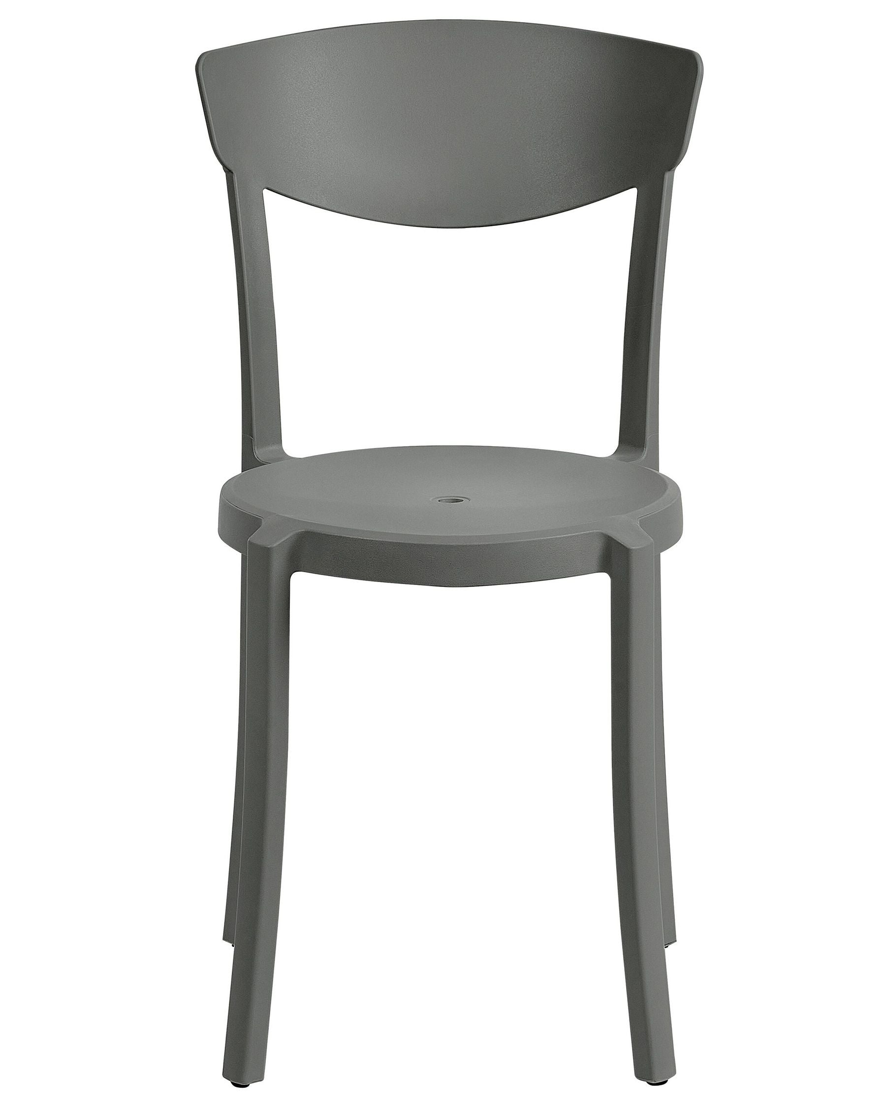 Set of 8 Dining Chairs VIESTE Dark Grey