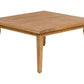 Garden Corner Sofa with Table 5 Seater ALCAMO Left Hand Acacia Wood Light Beige