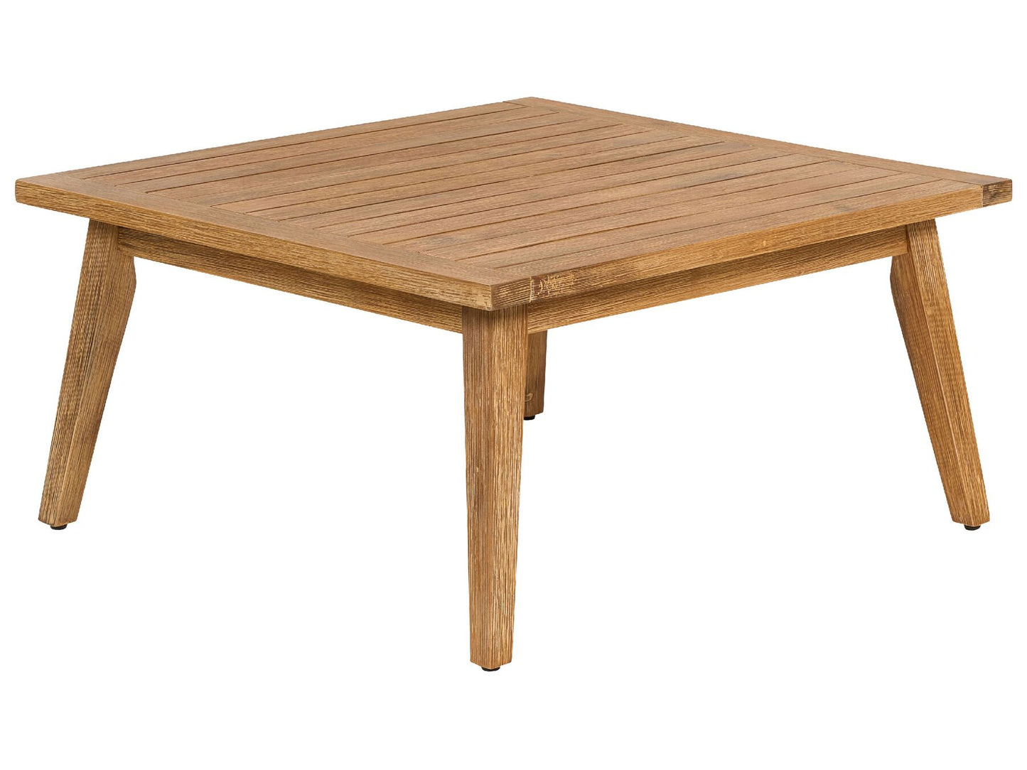 Garden Corner Sofa with Table 5 Seater ALCAMO Left Hand Acacia Wood Light Beige