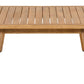 Garden Corner Sofa with Table 5 Seater ALCAMO Left Hand Acacia Wood Light Beige