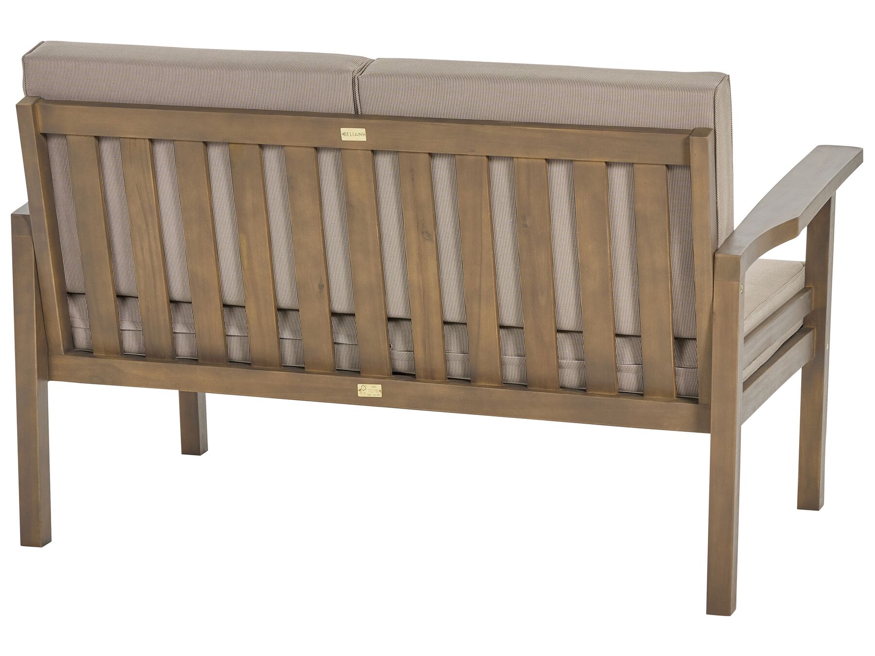 Garden Lounge Set with Table 4 Seater MANILA Acacia Wood Dark Brown