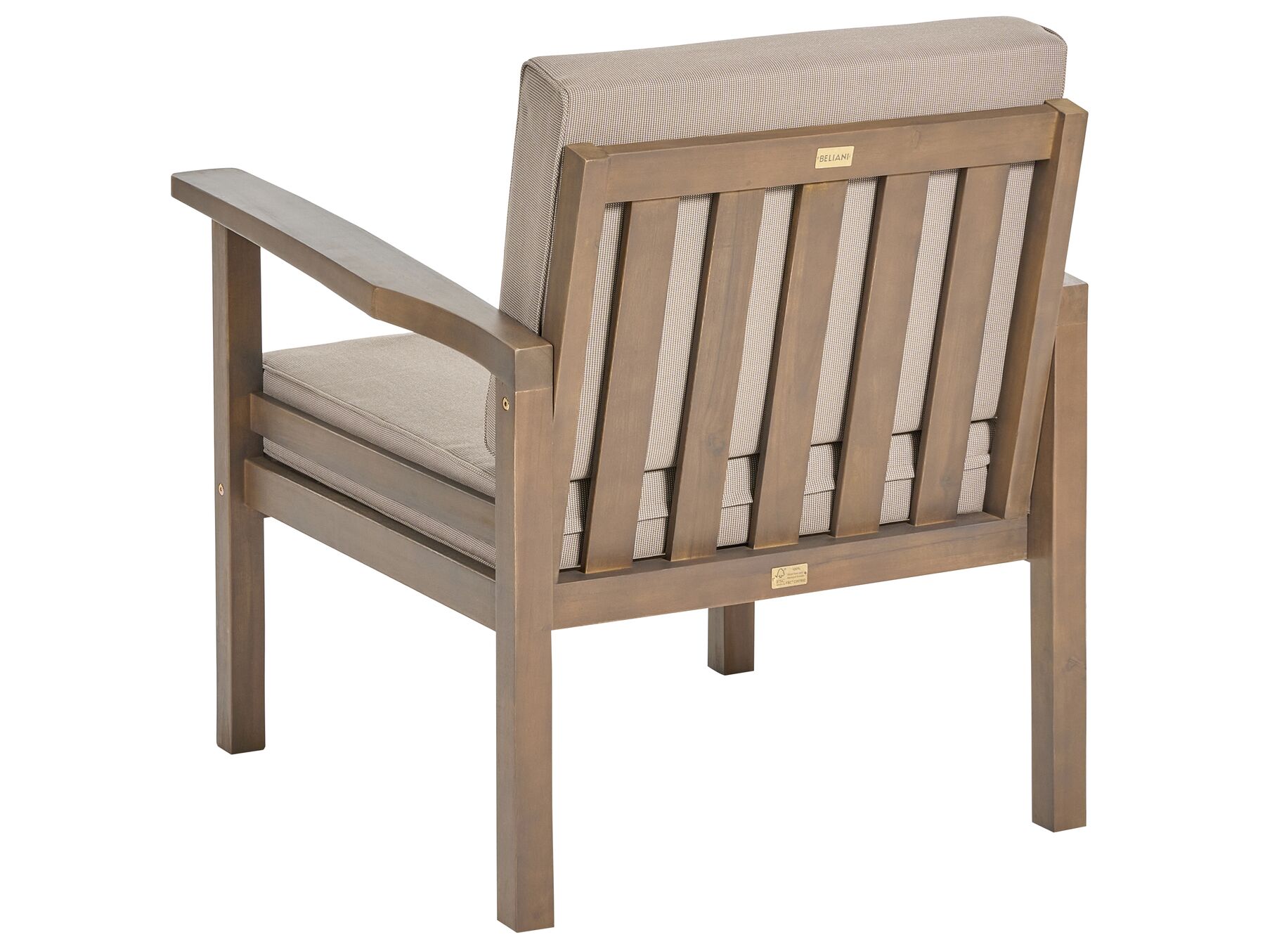 Garden Lounge Set with Table 4 Seater MANILA Acacia Wood Dark Brown