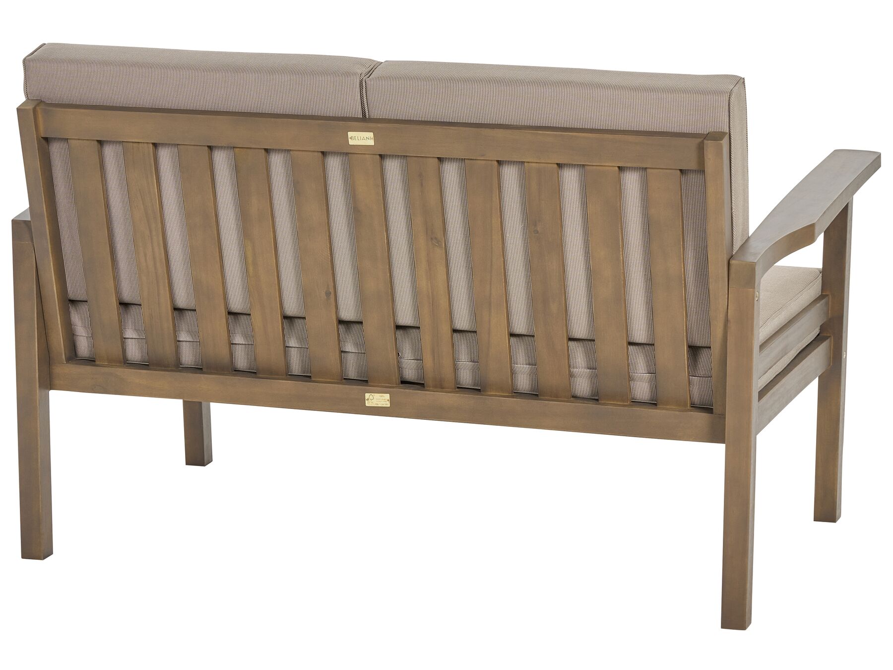 Garden Lounge Set with Table 4 Seater MANILA Certified Acacia Wood Dark Brown