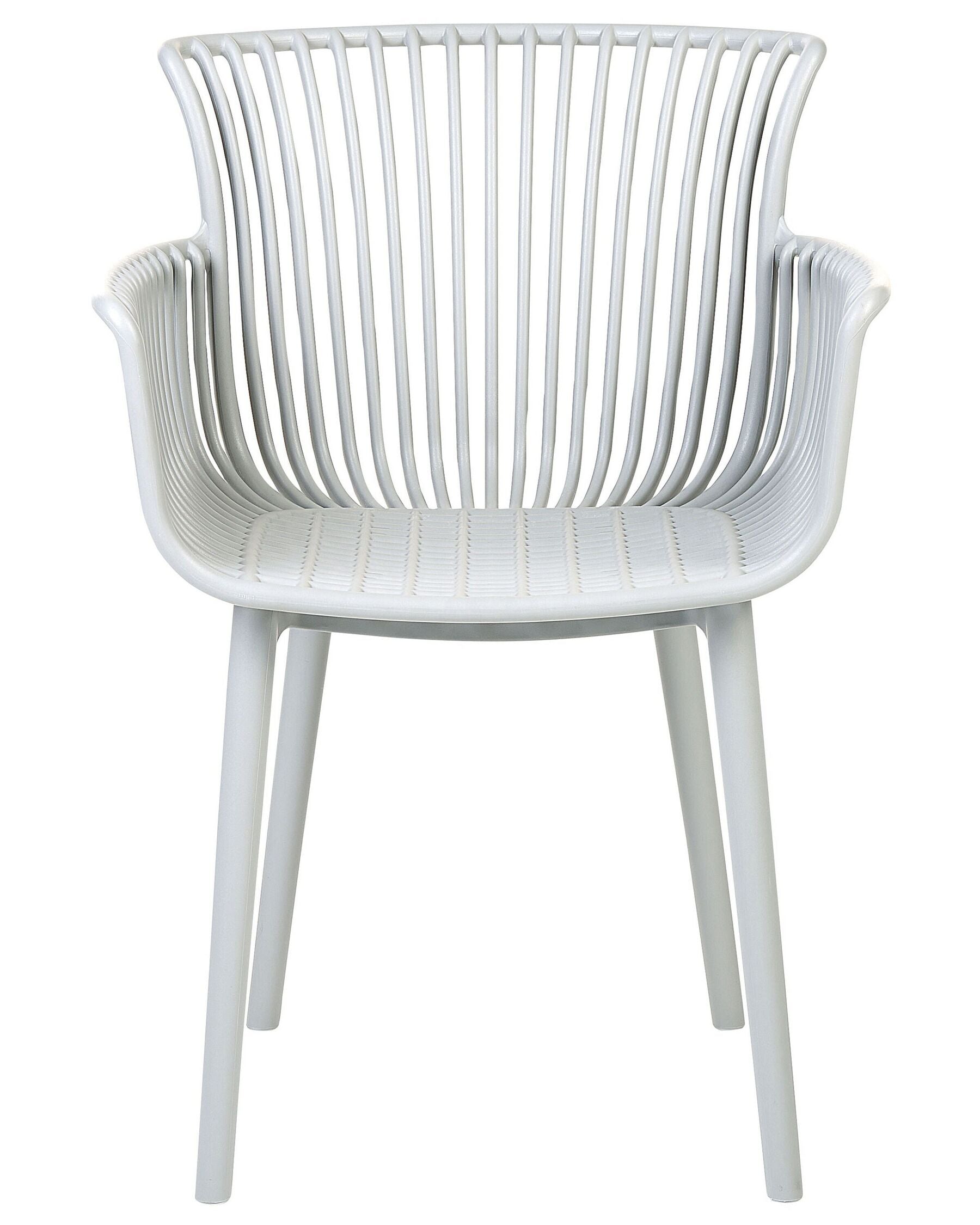 Set of 4 Garden Chairs PESARO Light Grey