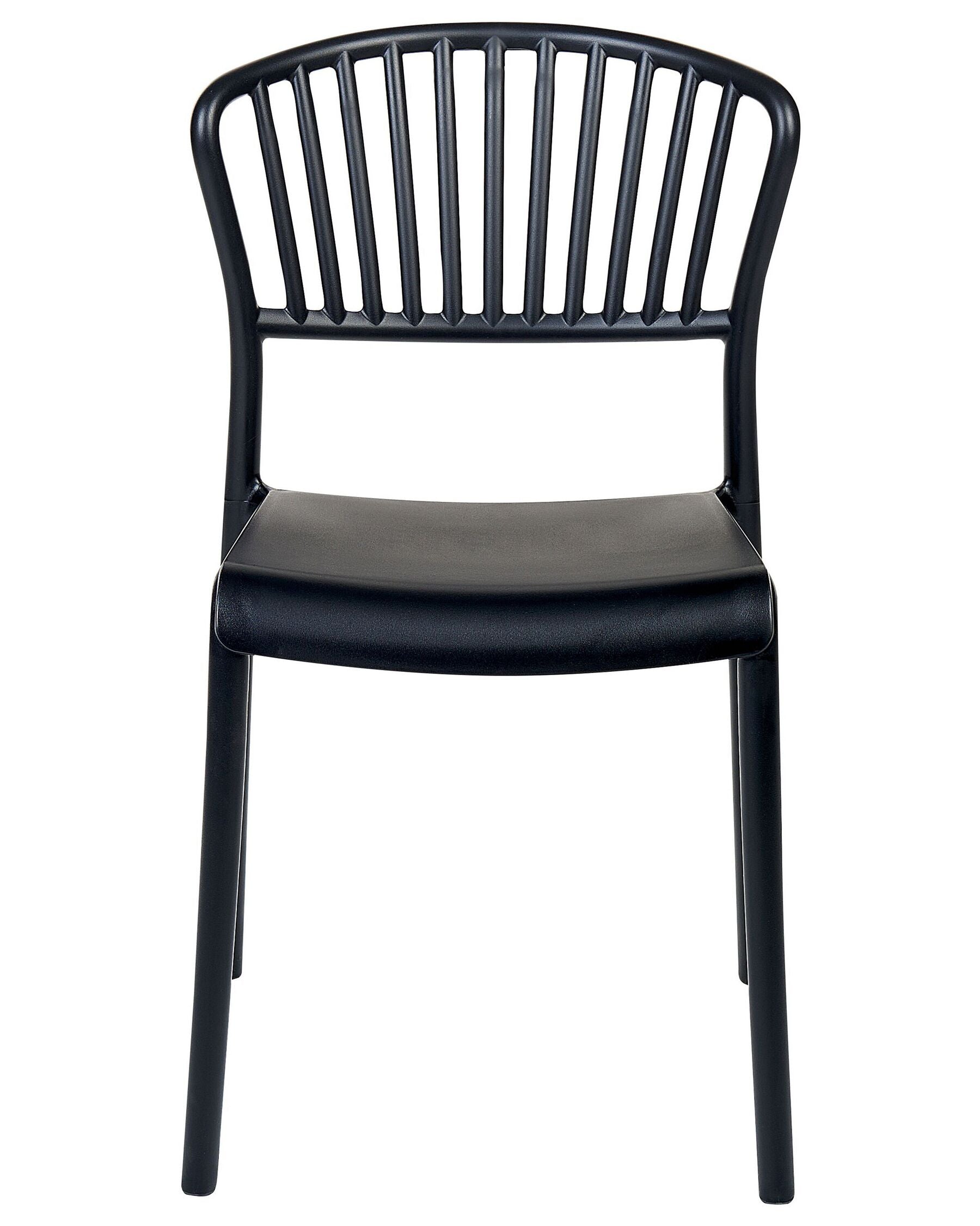 Set of 4 Garden Chairs GELA Black