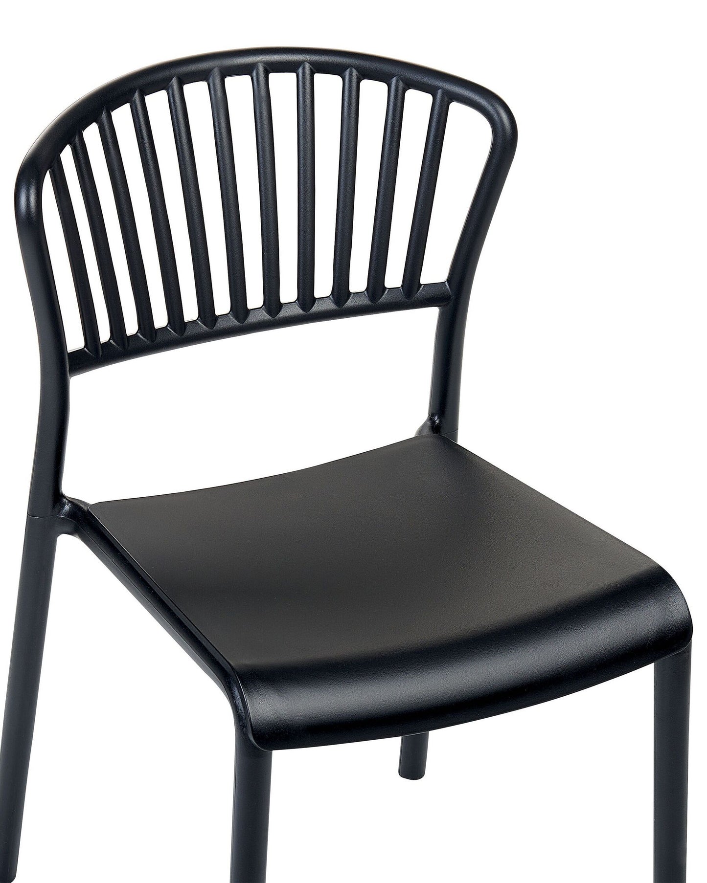 Set of 4 Garden Chairs GELA Black