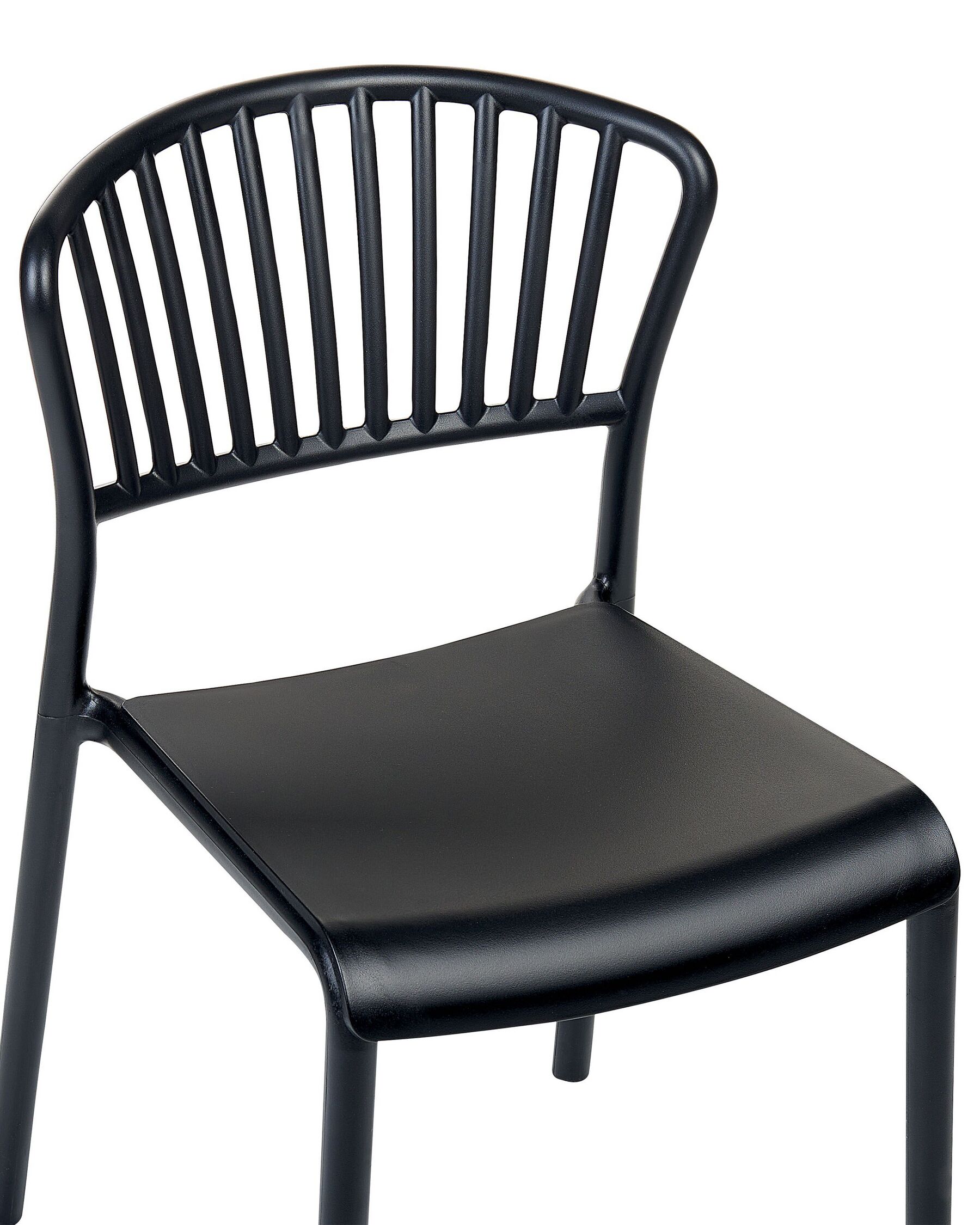 Set of 4 Garden Chairs GELA Black