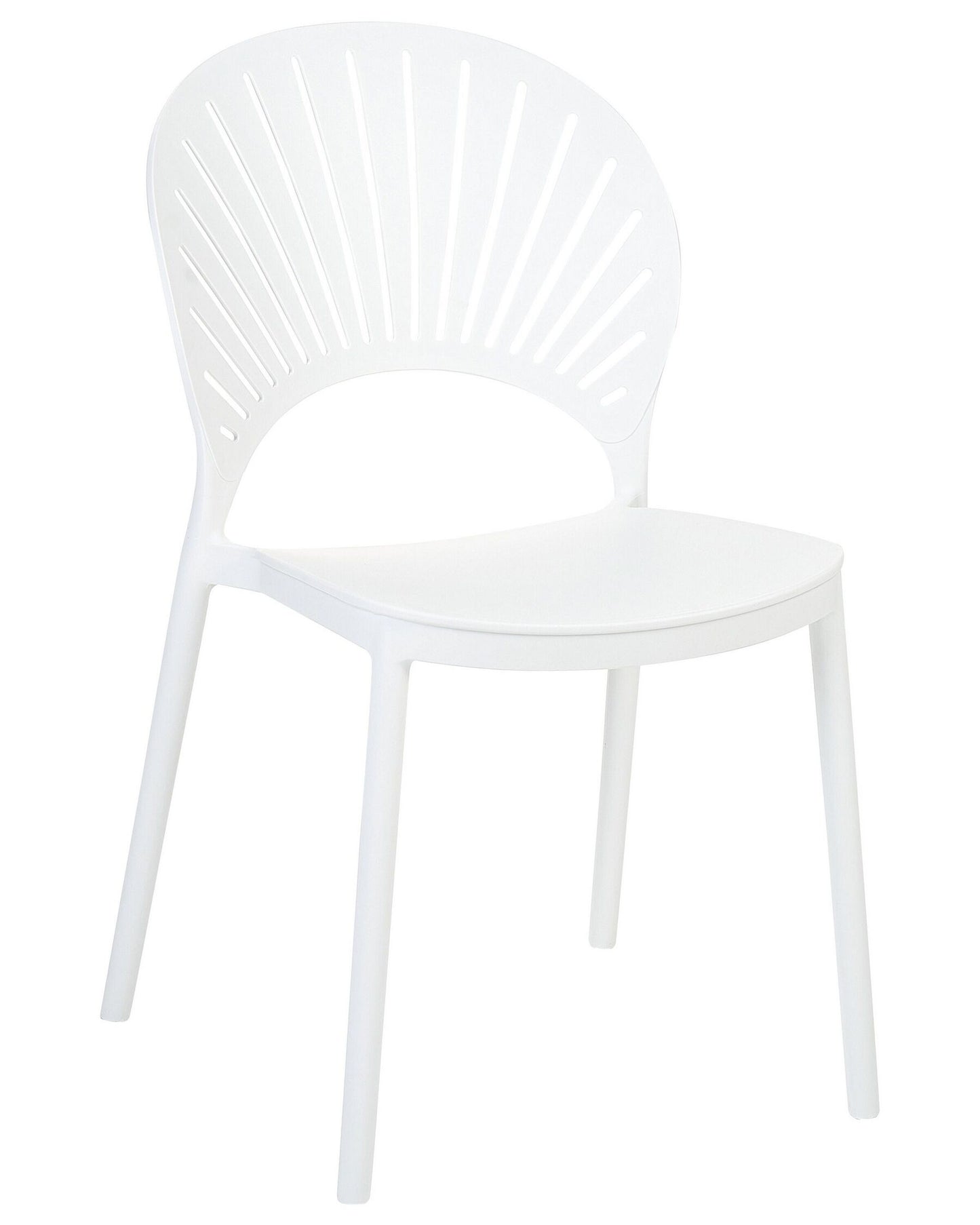 Set of 4 Garden Chairs OSTIA White