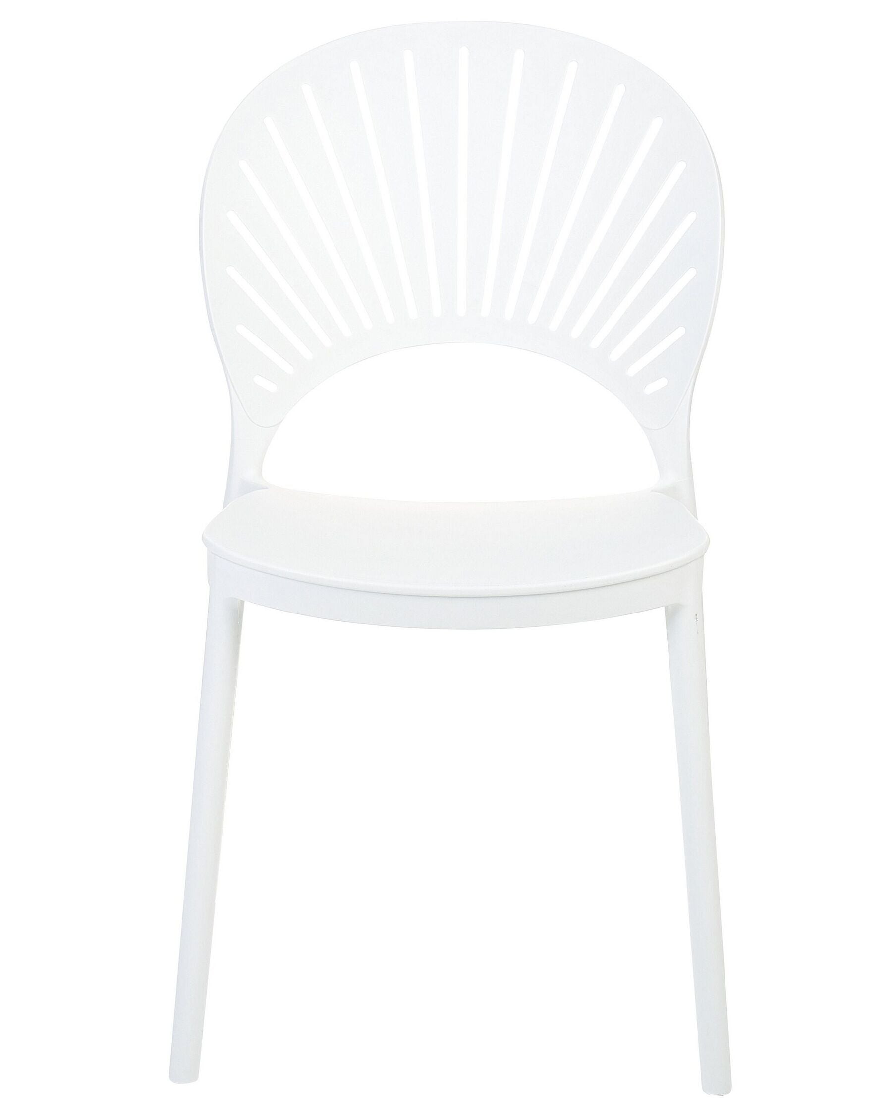 Set of 4 Garden Chairs OSTIA White
