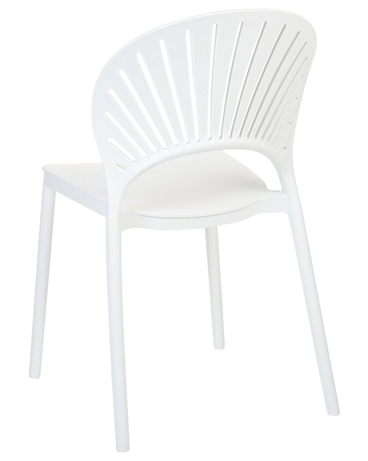 Set of 4 Garden Chairs OSTIA White