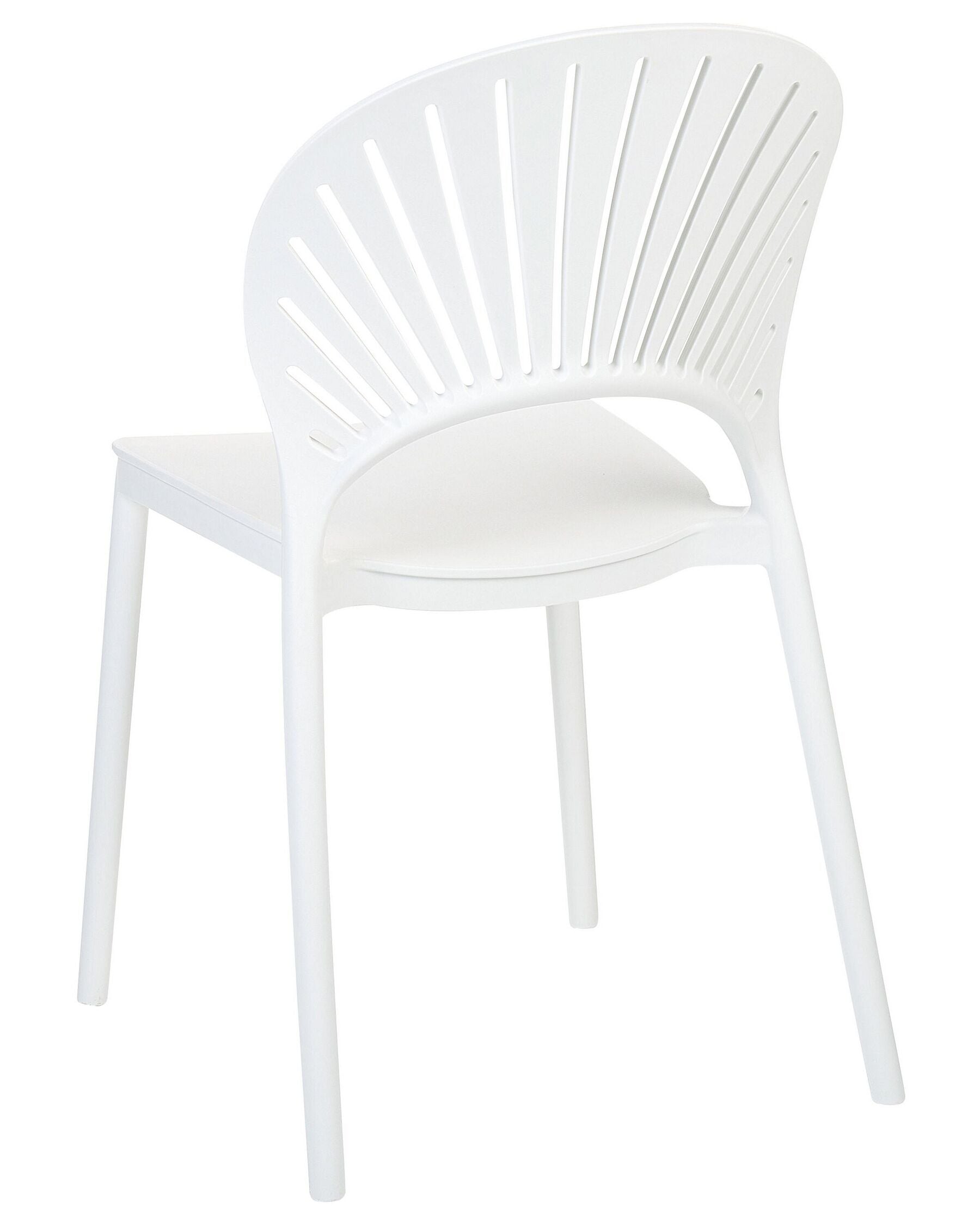 Set of 4 Garden Chairs OSTIA White