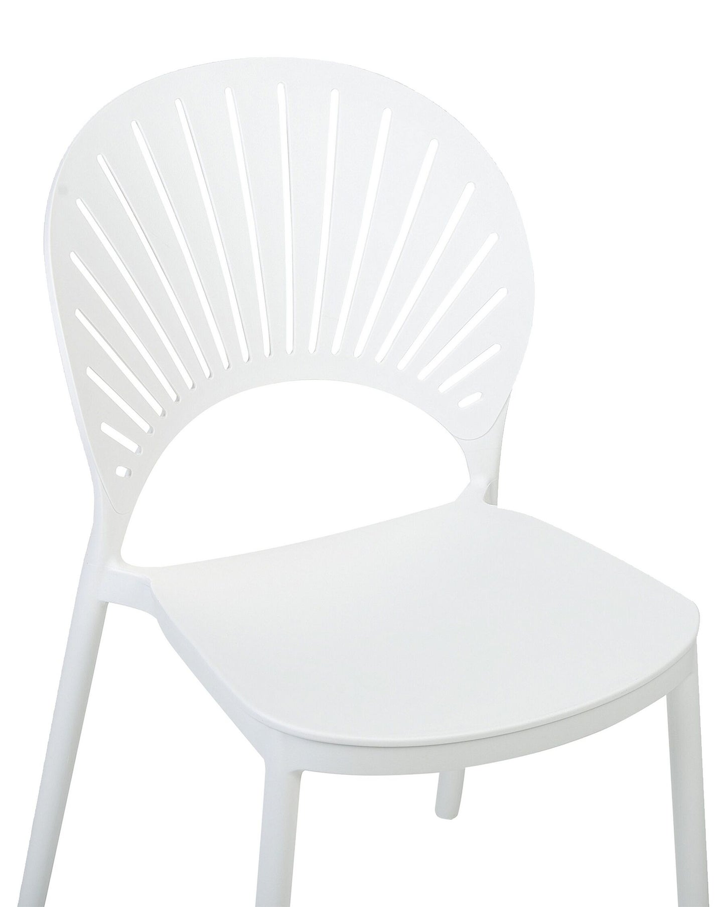 Set of 4 Garden Chairs OSTIA White