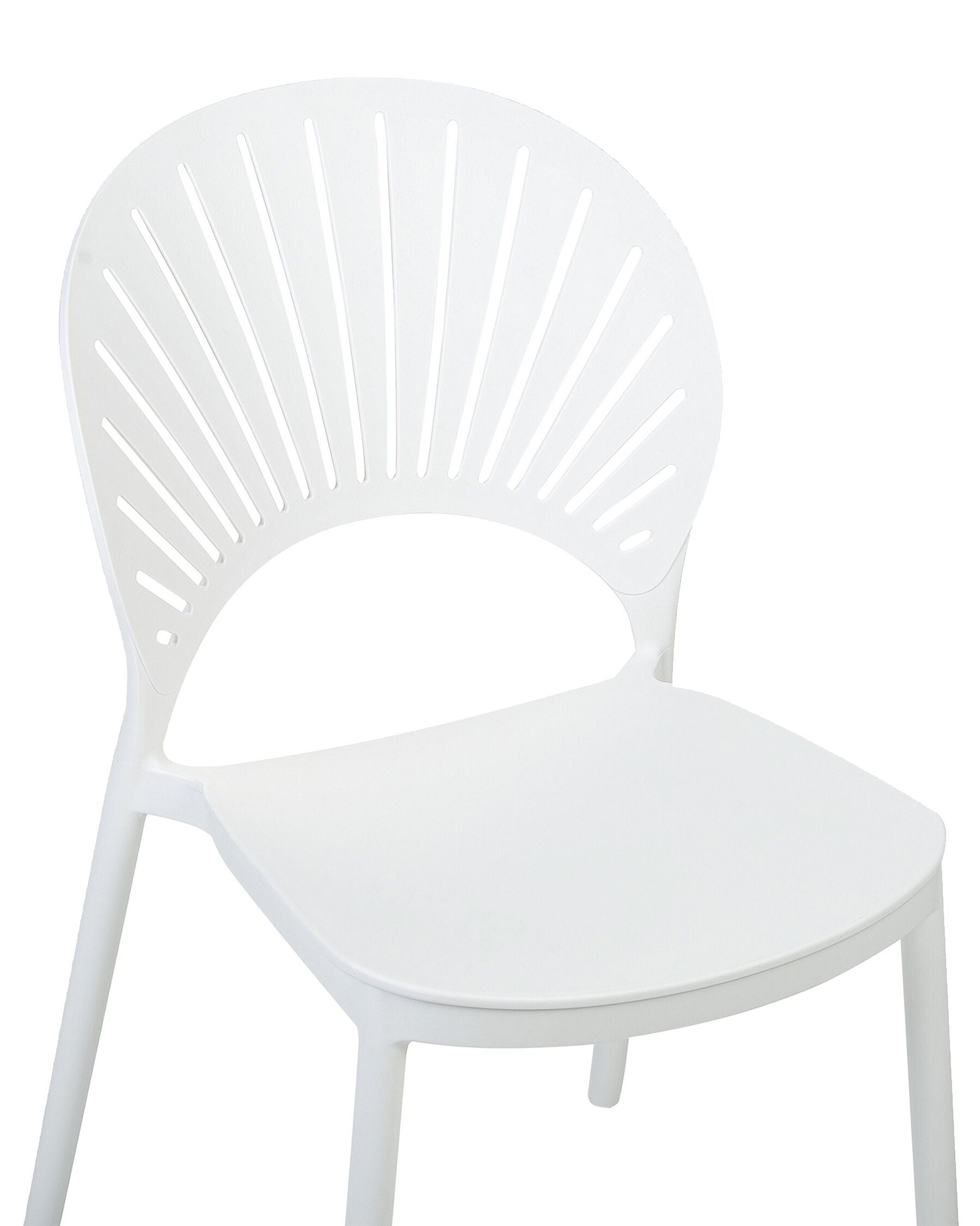 Set of 4 Garden Chairs OSTIA White