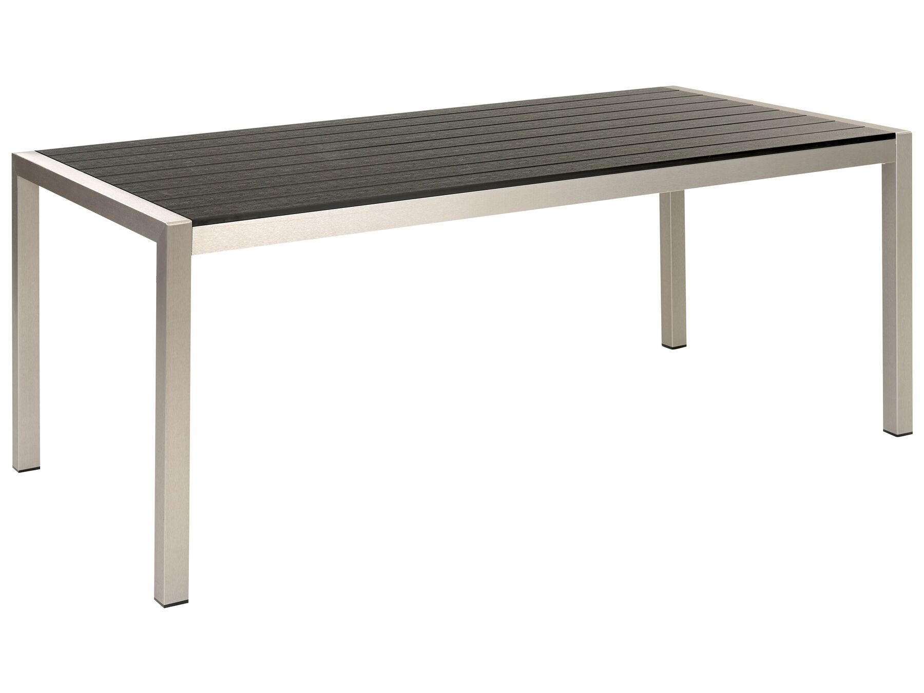 Garden Dining Set 6 Seater VERNIO Black/ Silver