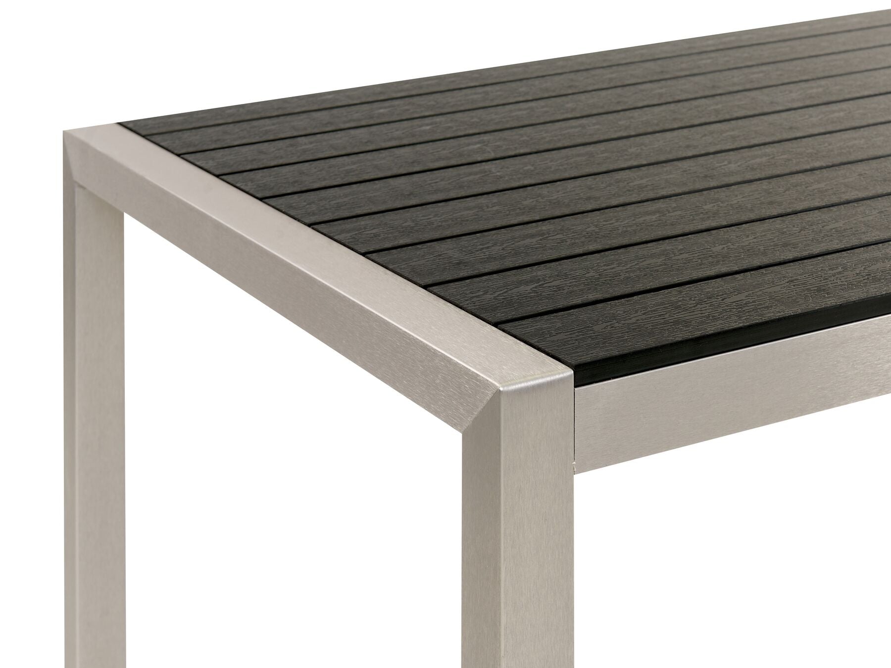 Garden Dining Set 6 Seater VERNIO Black/ Silver