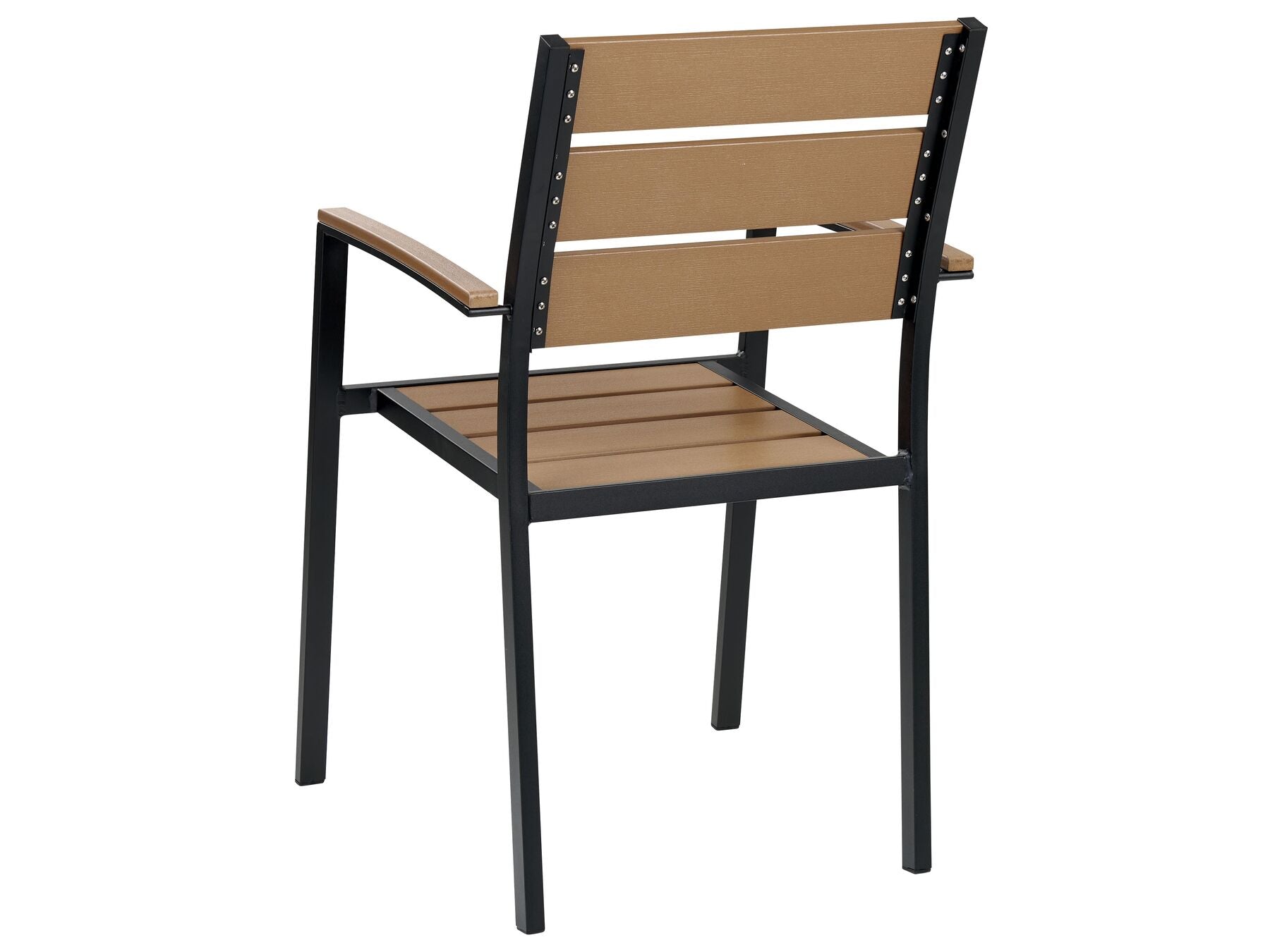 Garden Dining Set 6 Seater VERNIO Brown/ Black