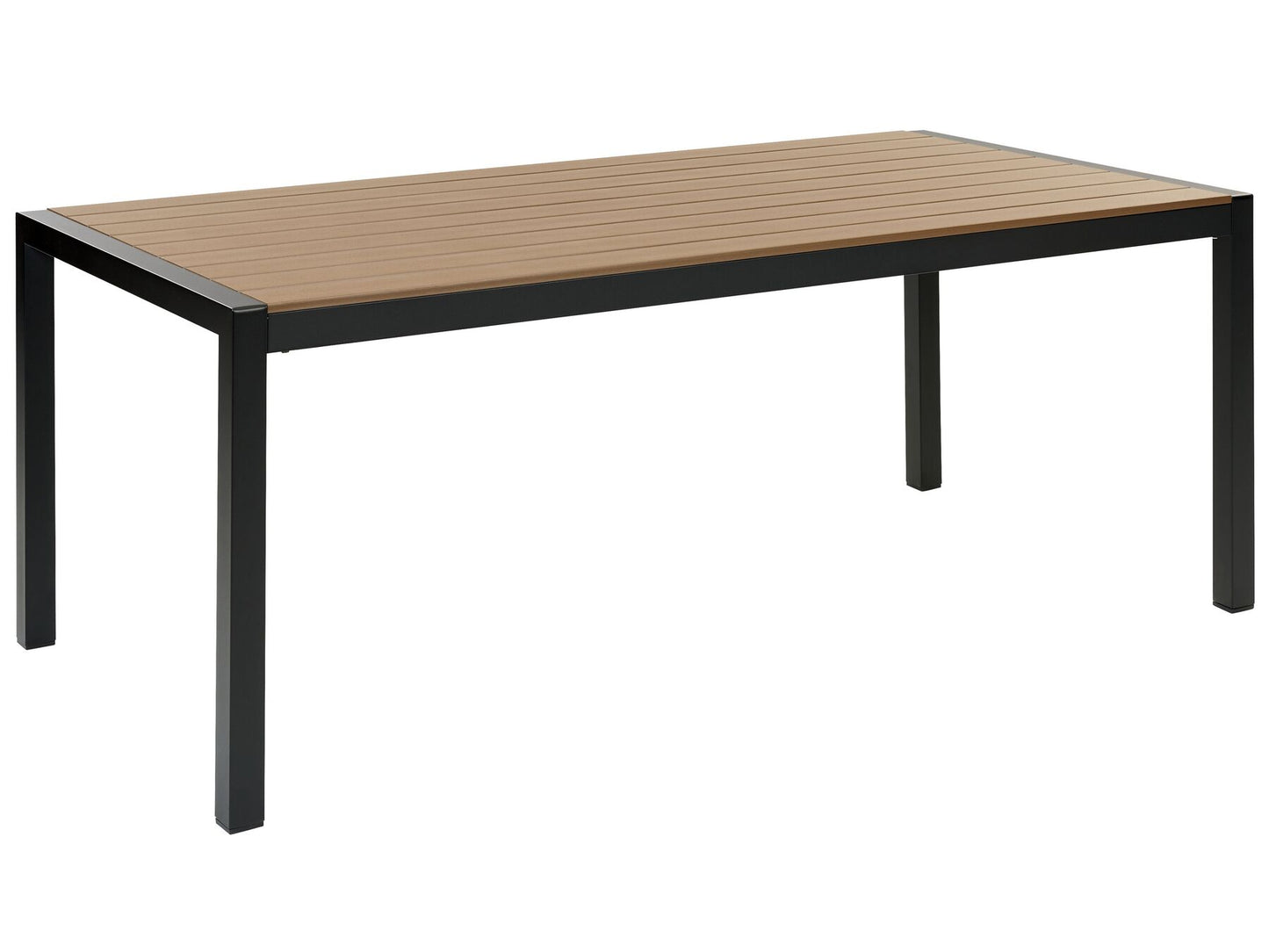 Garden Dining Set 6 Seater VERNIO Brown/ Black