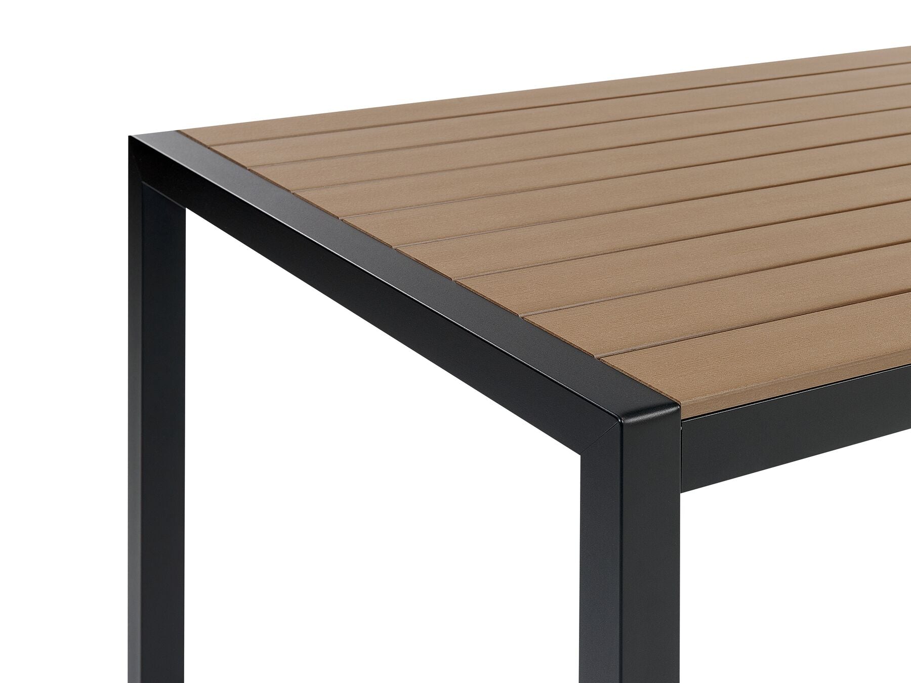 Garden Dining Set 6 Seater VERNIO Brown/ Black