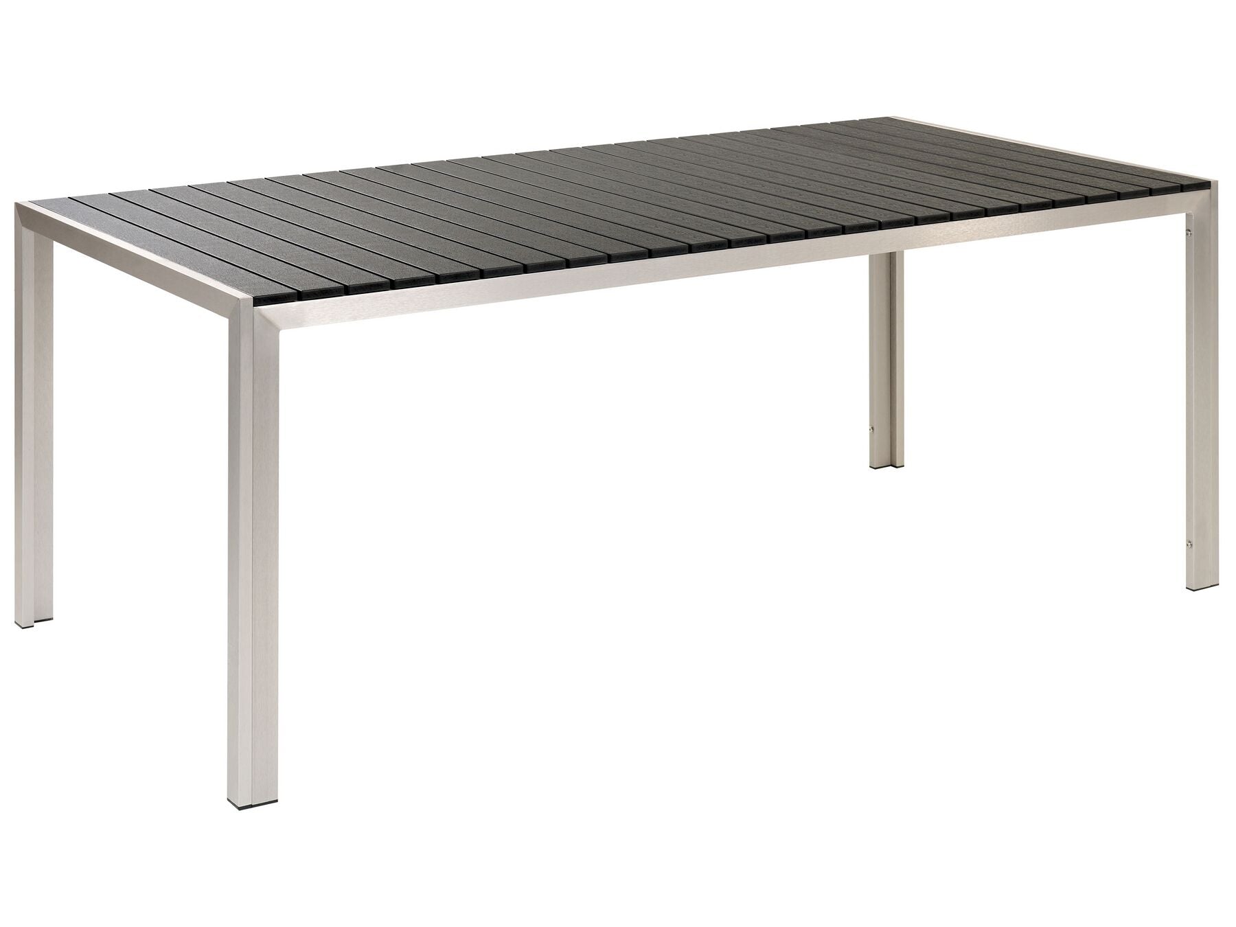 Garden Dining Set with Benches 6 Seater NARDO Black/ Silver