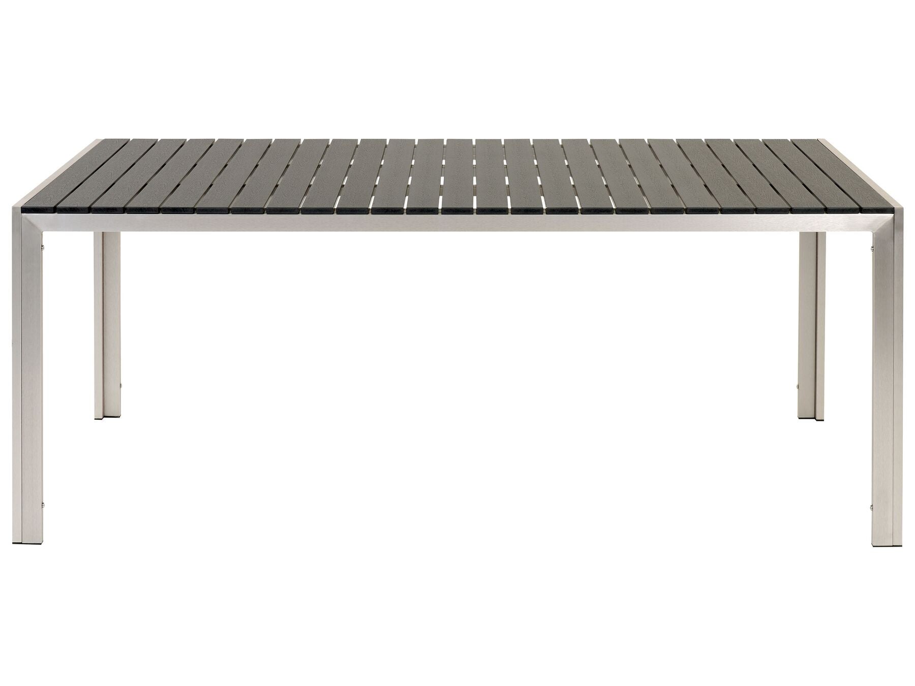 Garden Dining Set with Benches 6 Seater NARDO Black/ Silver