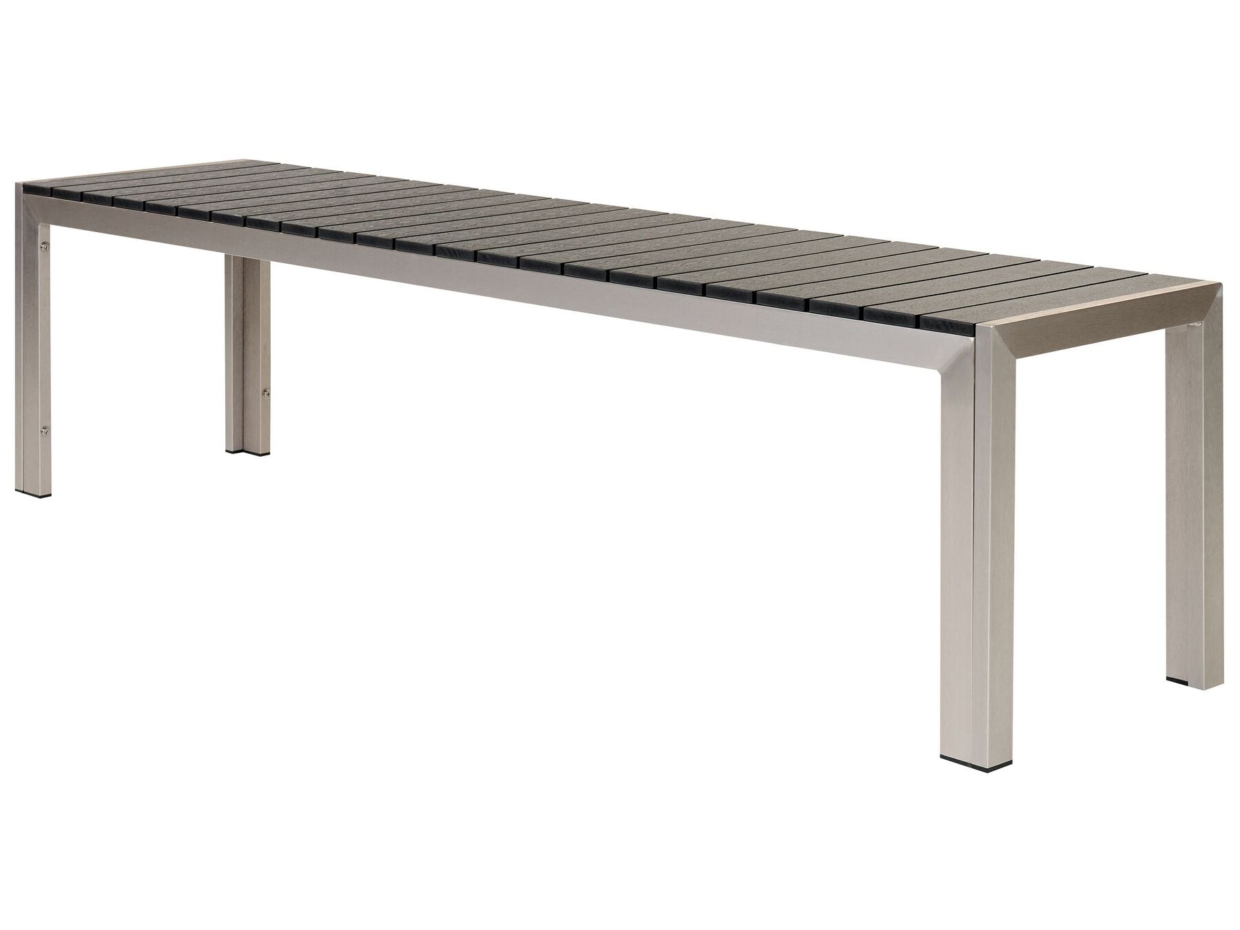 Garden Dining Set with Benches 6 Seater NARDO Black/ Silver