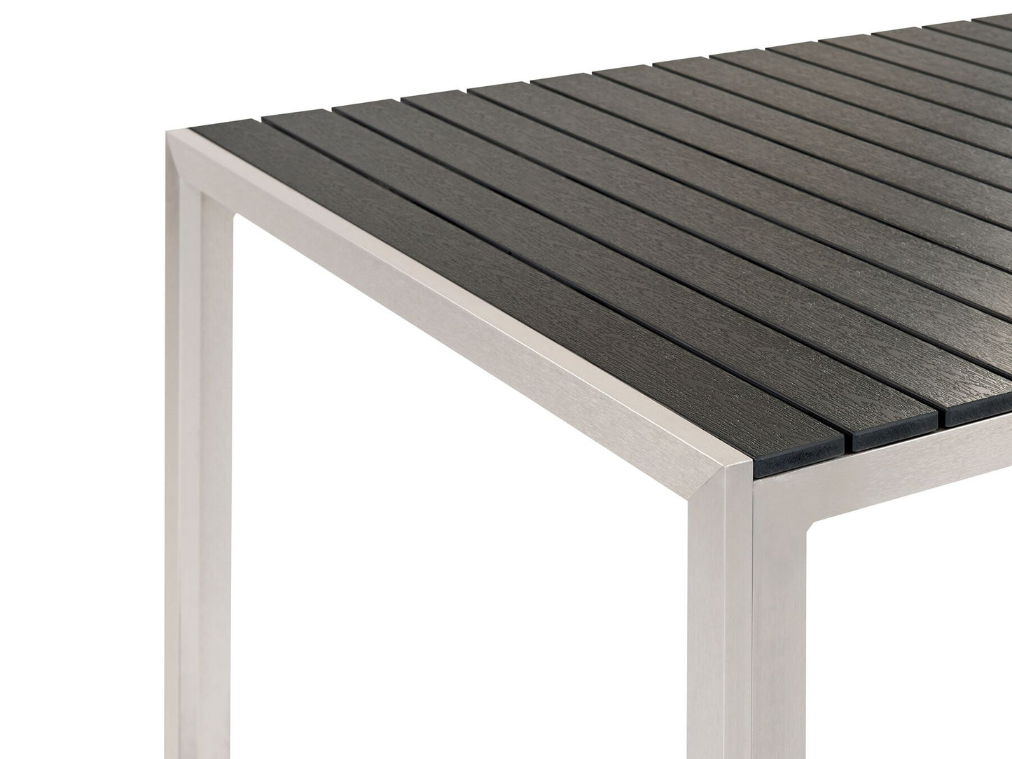 Garden Dining Set with Benches 6 Seater NARDO Black/ Silver