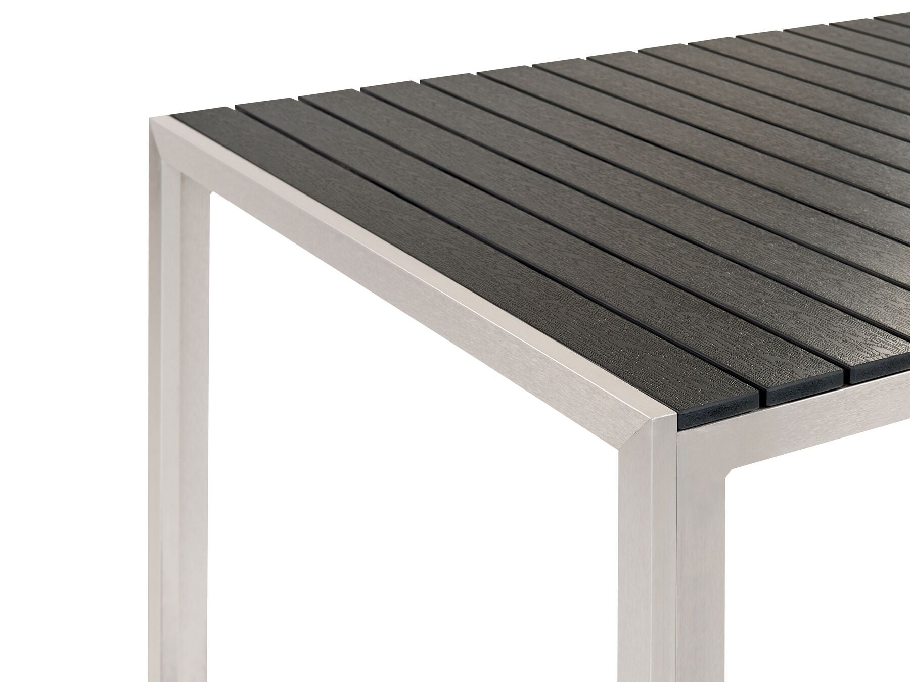 Garden Dining Set with Benches 6 Seater NARDO Black/ Silver