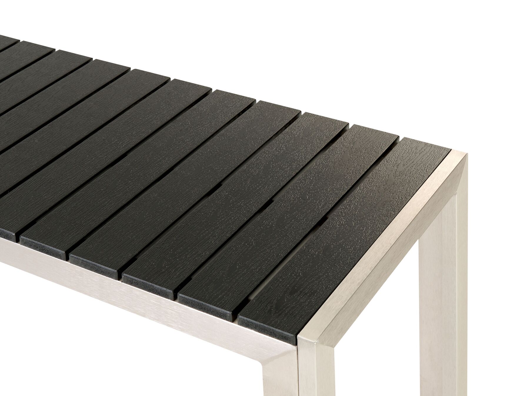 Garden Dining Set with Benches 6 Seater NARDO Black/ Silver