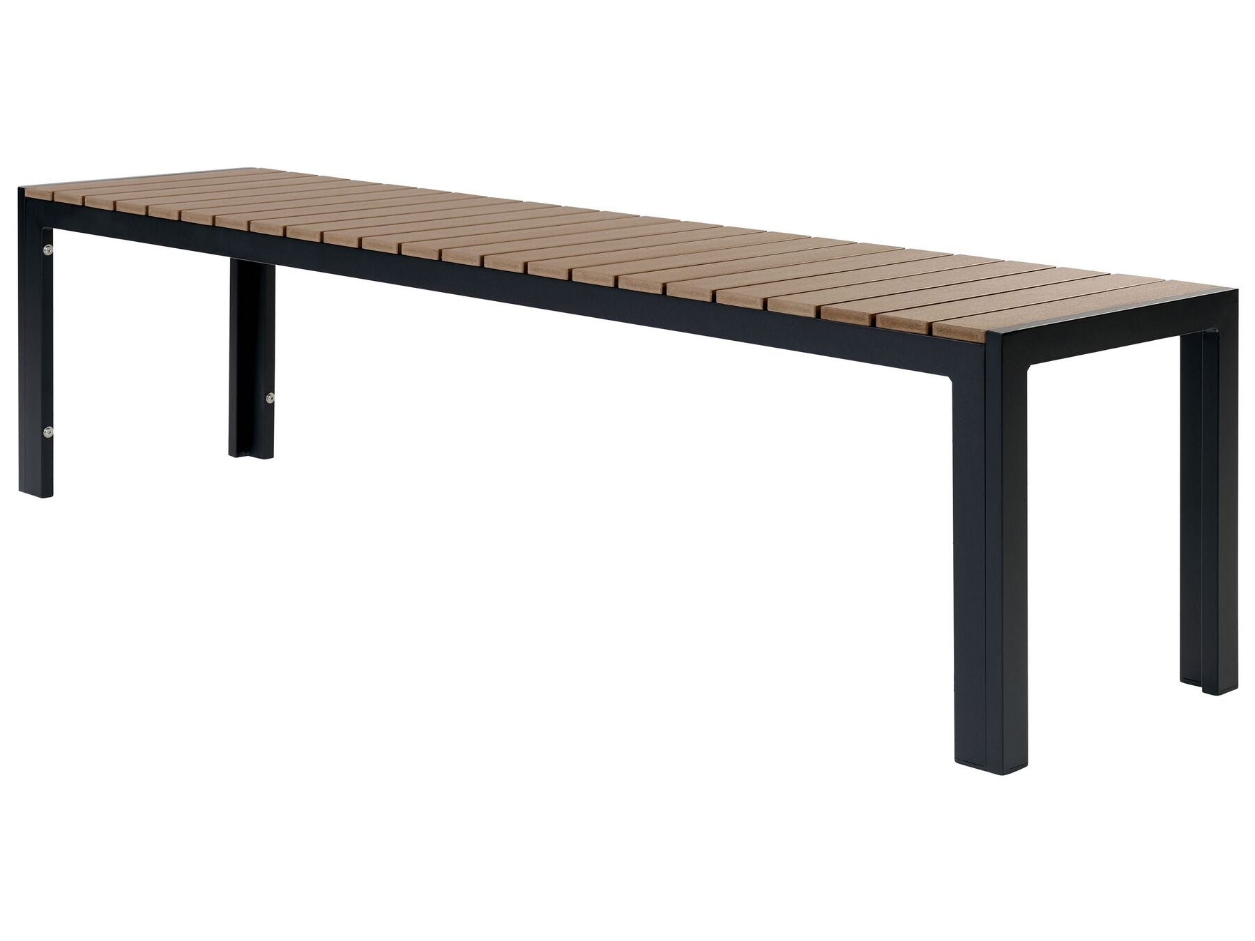 Garden Dining Set with Benches 6 Seater NARDO Brown/ Black