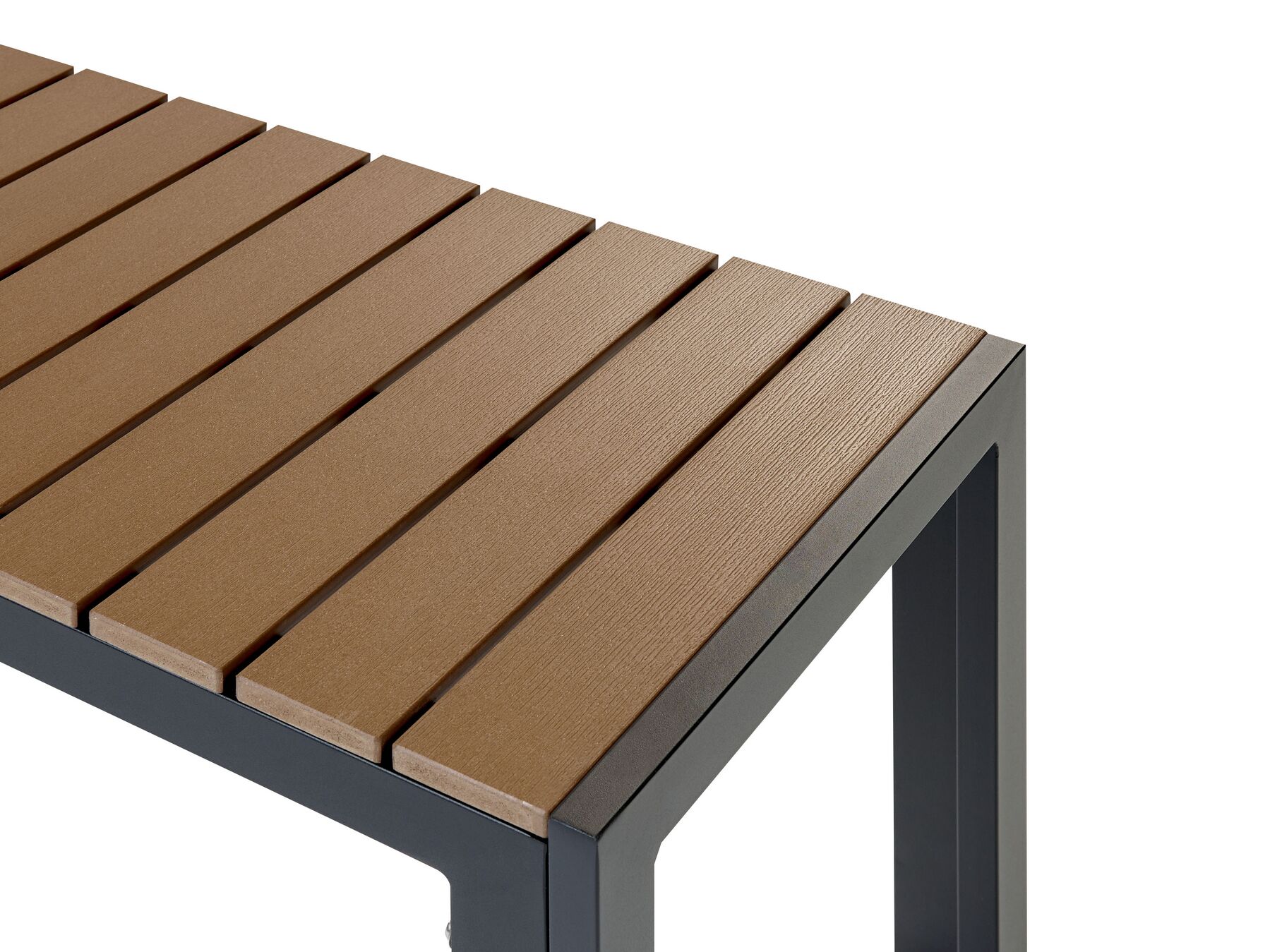 Garden Dining Set with Benches 6 Seater NARDO Brown/ Black