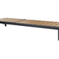 Aluminium Reclining Sun Lounger Light Wood and Black NARDO
