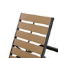 Aluminium Reclining Sun Lounger Light Wood and Black NARDO