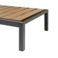 Aluminium Reclining Sun Lounger Light Wood and Black NARDO