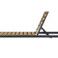 Aluminium Reclining Sun Lounger Light Wood and Black NARDO