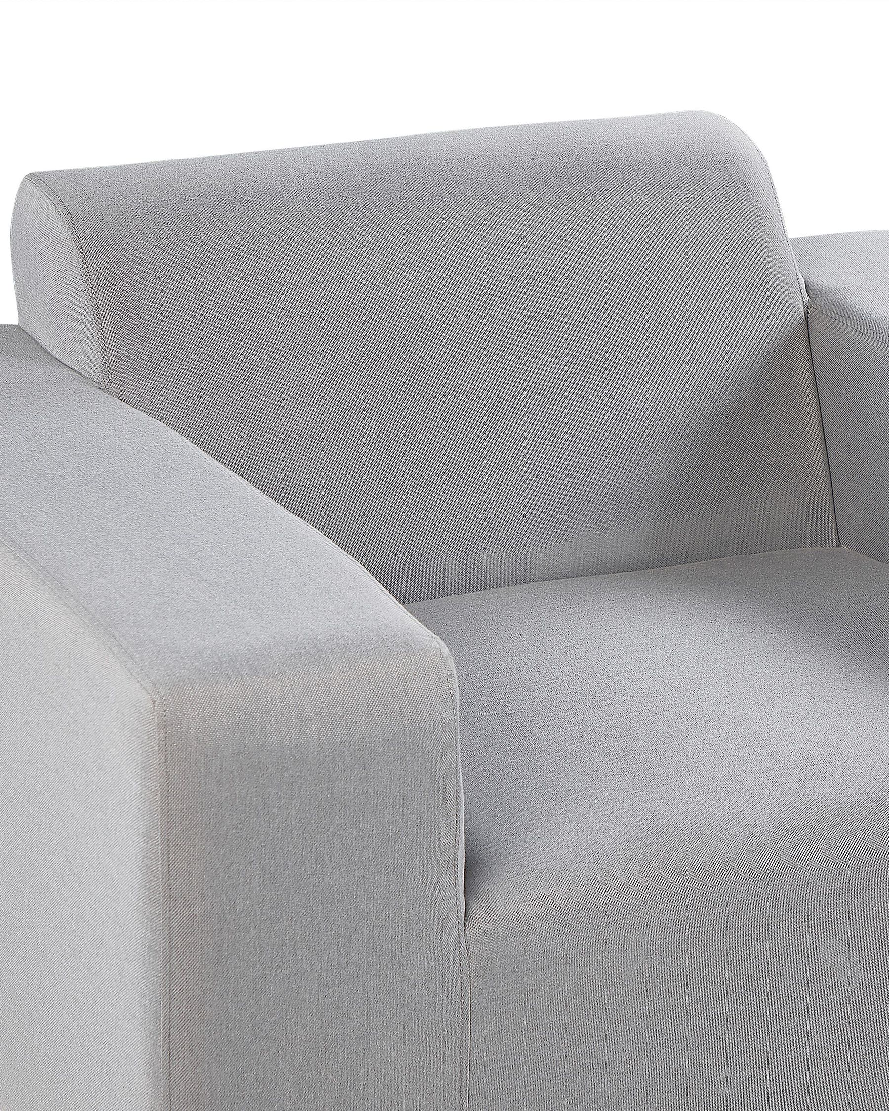 Set of 2 Garden Armchairs ROVIGO Fabric Light Grey