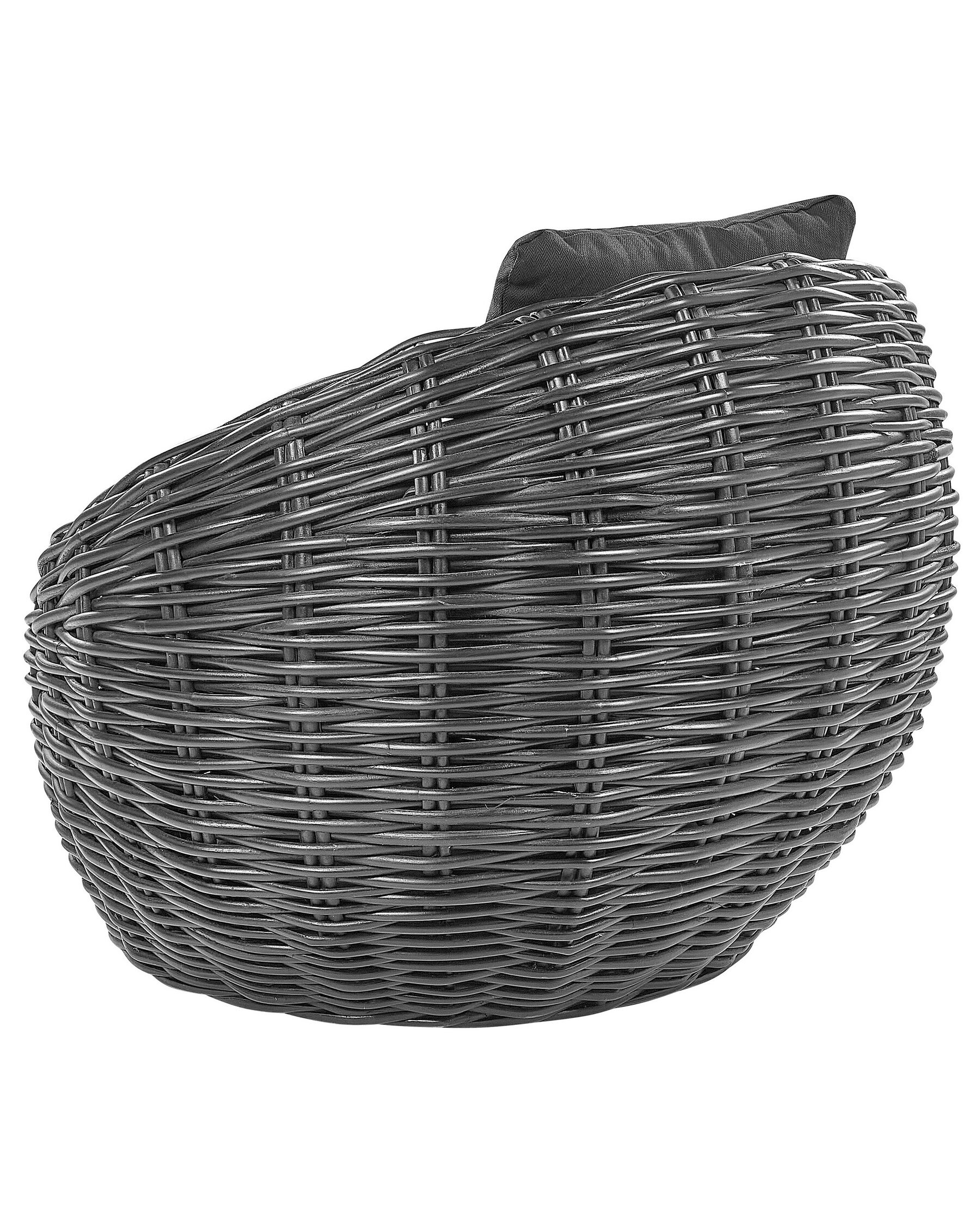 Garden Chair Rattan Black