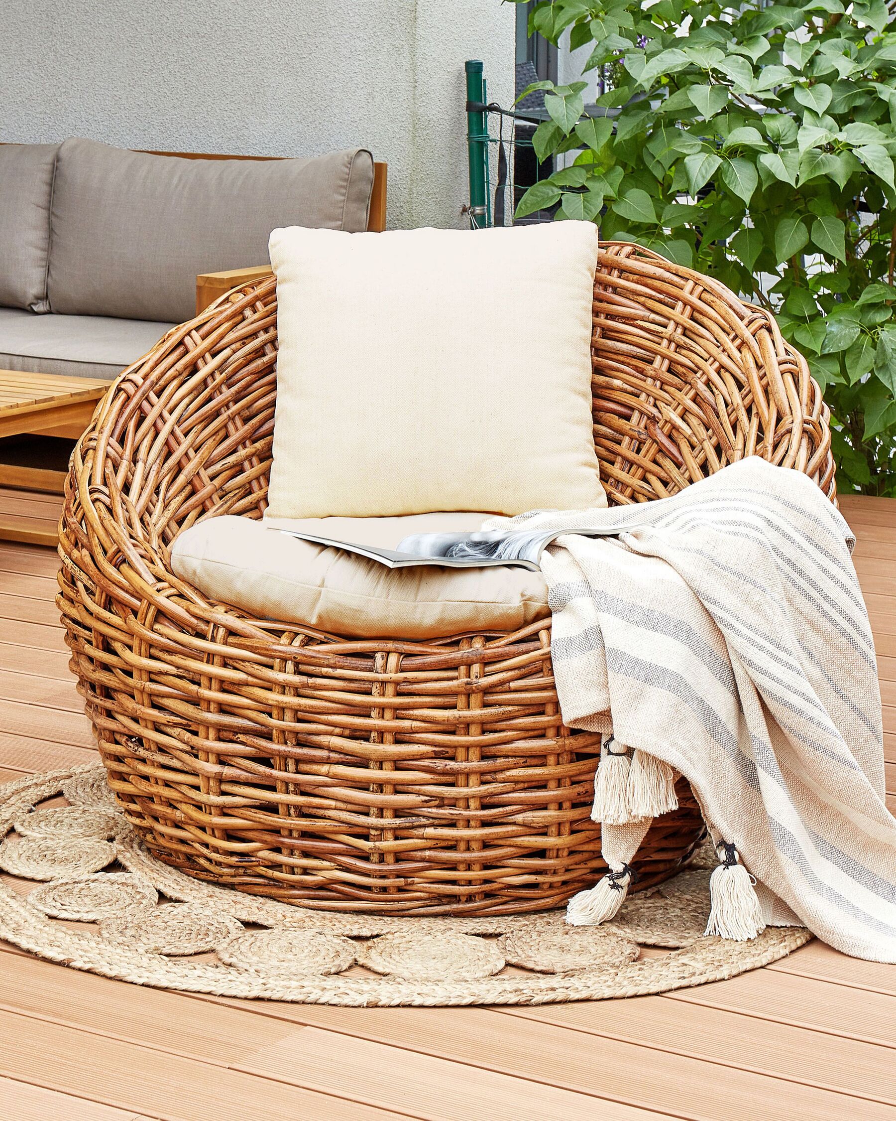 Garden Chair LERICI Rattan Natural
