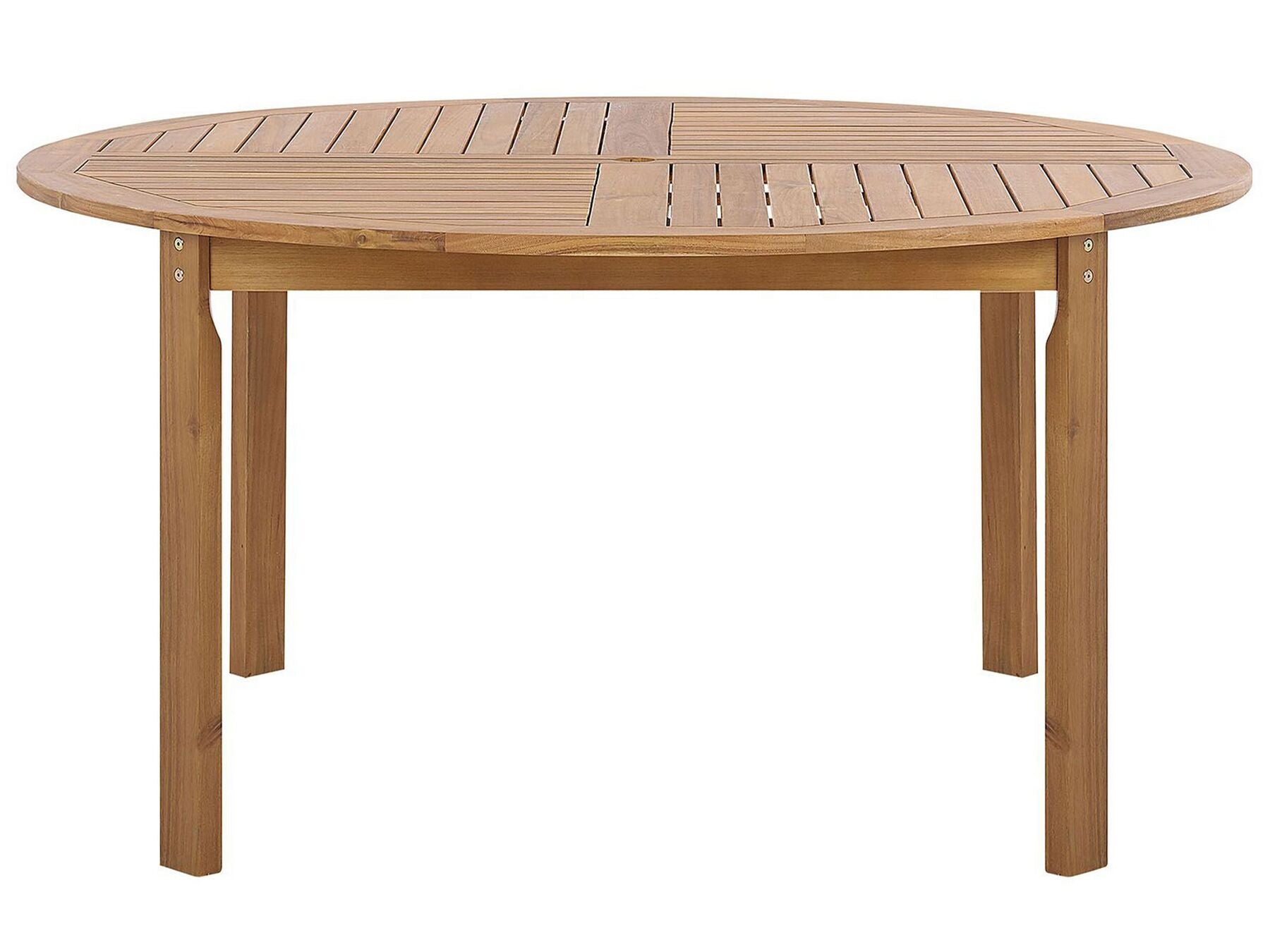 Garden Dining Set 6 Seater TOLVE with Parasol (12 Options) Acacia Wood Brown