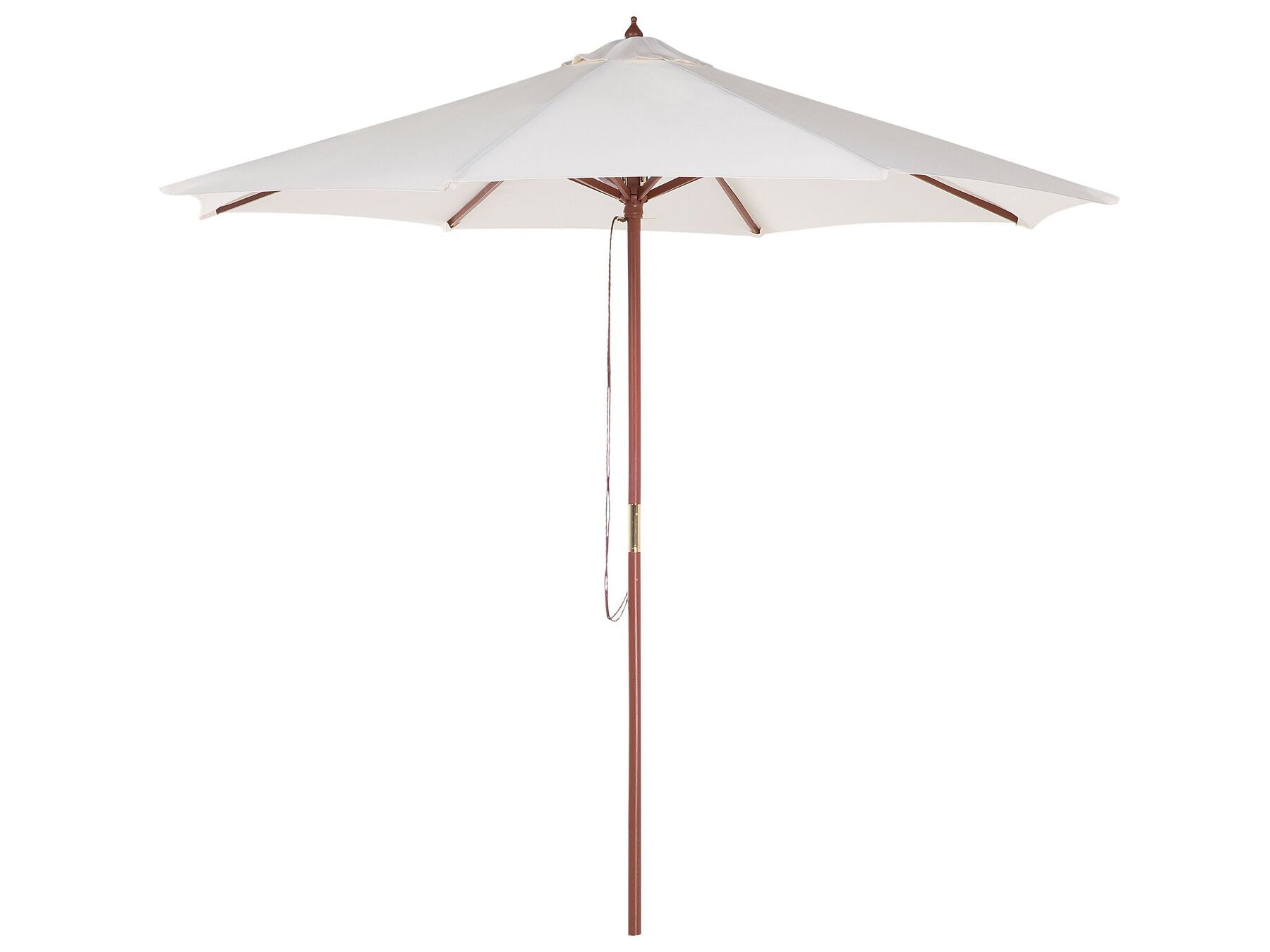 Garden Dining Set 6 Seater TOLVE with Parasol (12 Options) Acacia Wood Brown