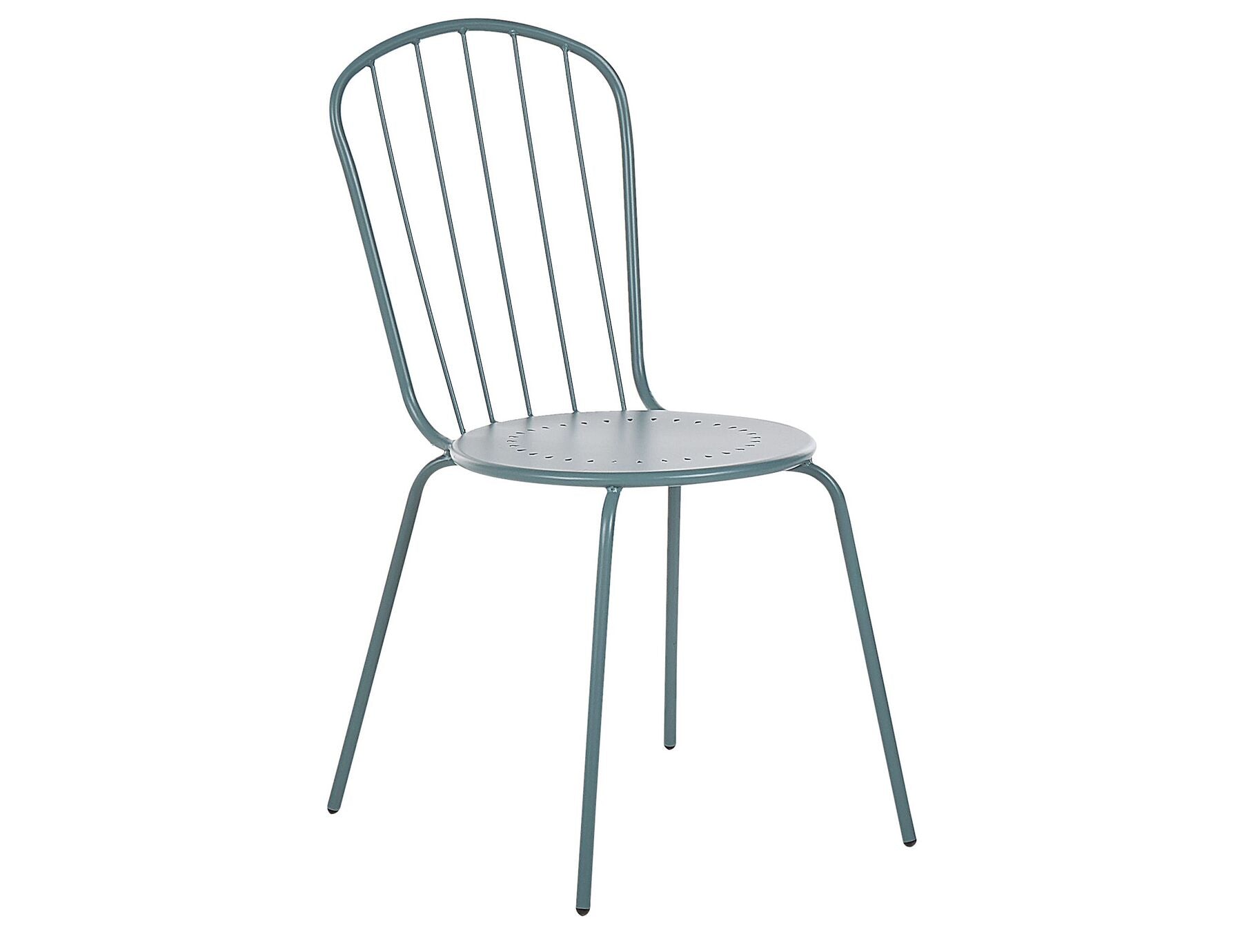 Garden Dining Set 4 Seater CALVI with Parasol (16 Options) Metal Light Blue