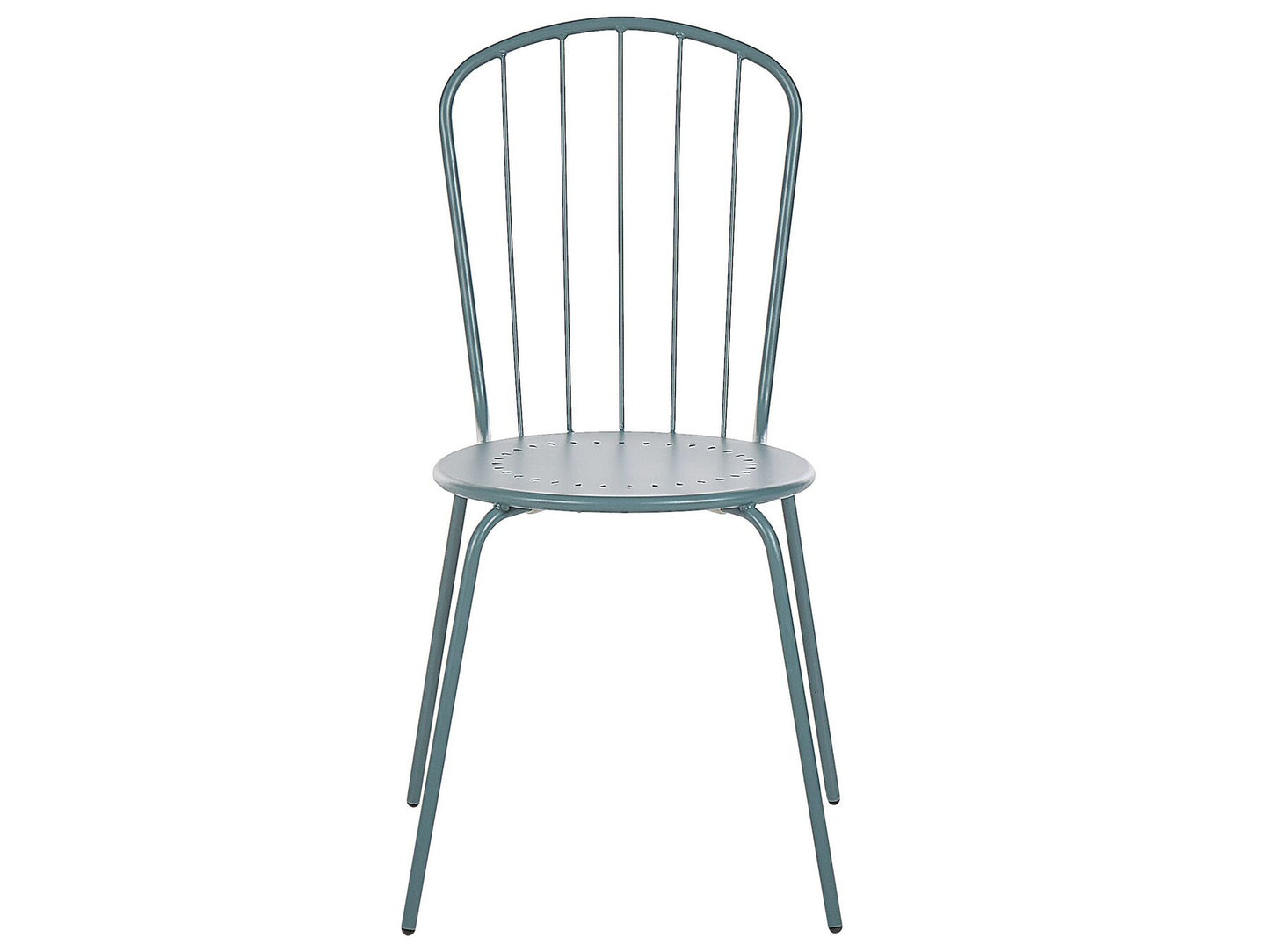 Garden Dining Set 4 Seater CALVI with Parasol (16 Options) Metal Light Blue