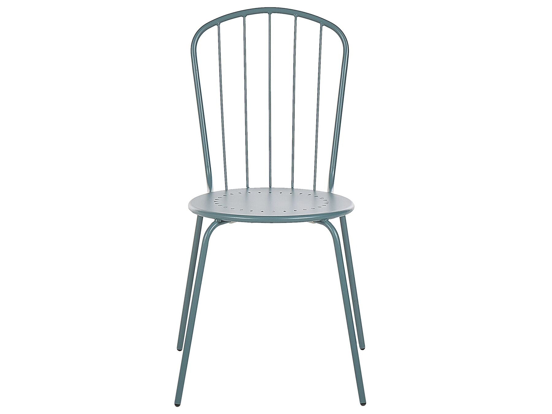 Garden Dining Set 4 Seater CALVI with Parasol (16 Options) Metal Light Blue
