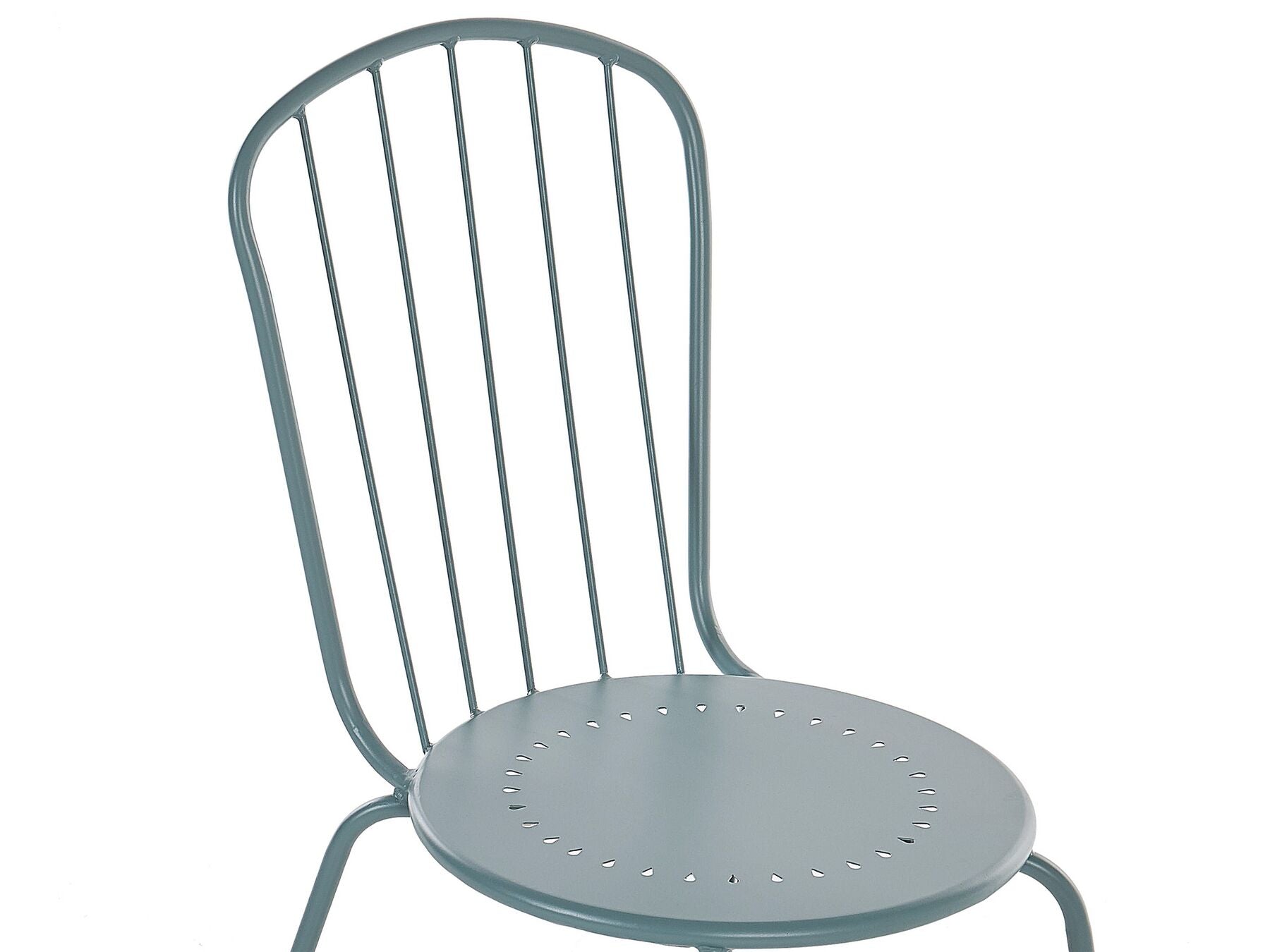 Garden Dining Set 4 Seater CALVI with Parasol (16 Options) Metal Light Blue