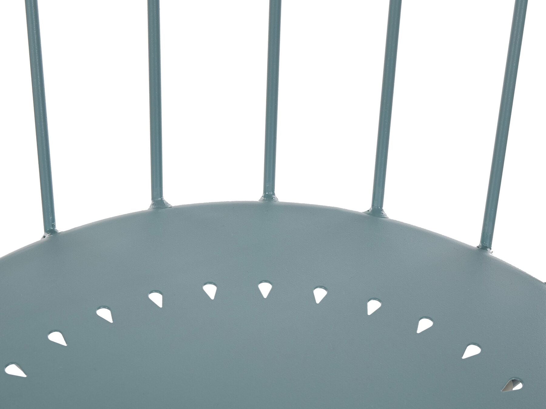 Garden Dining Set 4 Seater CALVI with Parasol (16 Options) Metal Light Blue