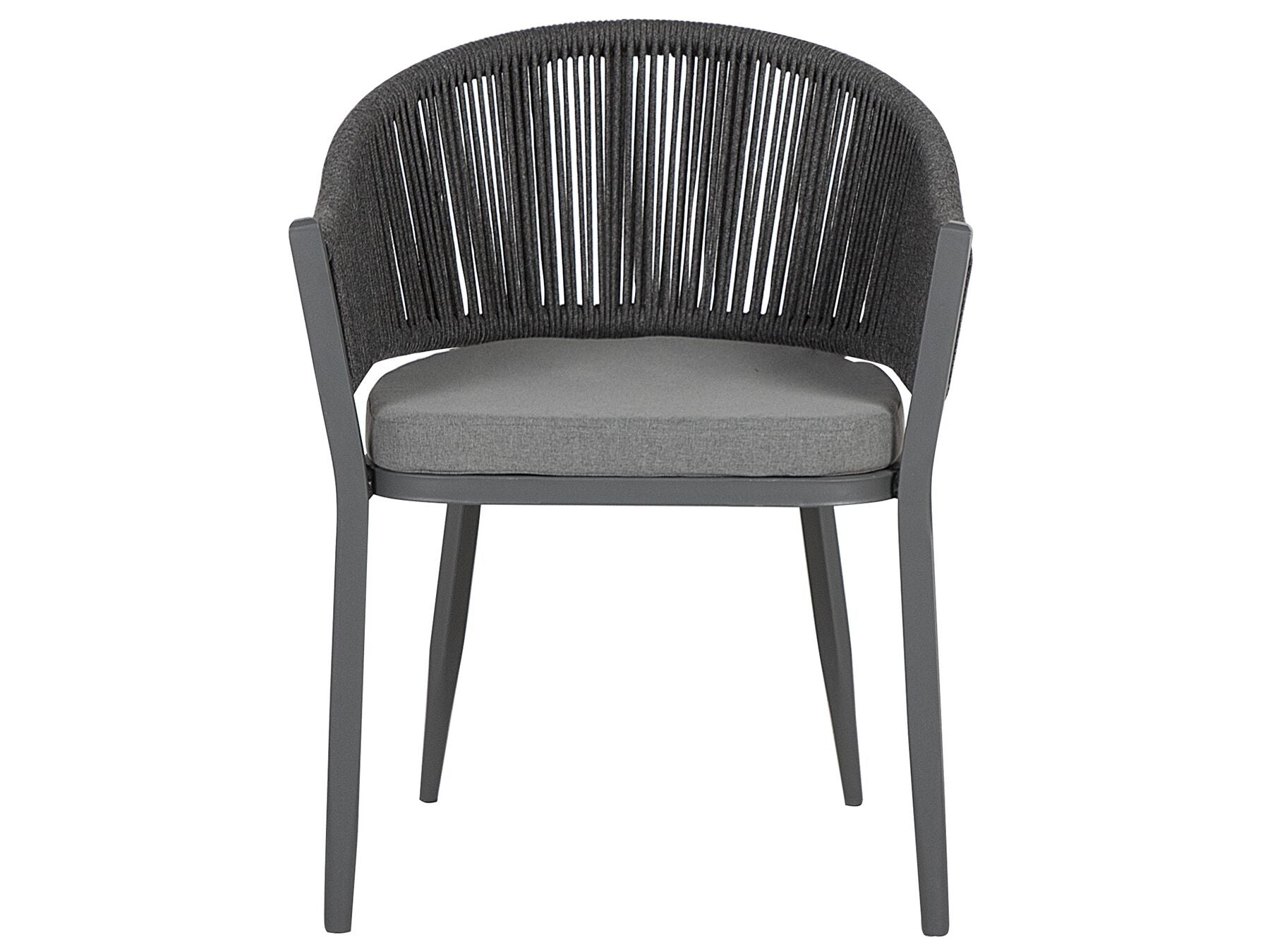 Garden Dining Set 4 Seater MILETO with Cushions Metal Grey