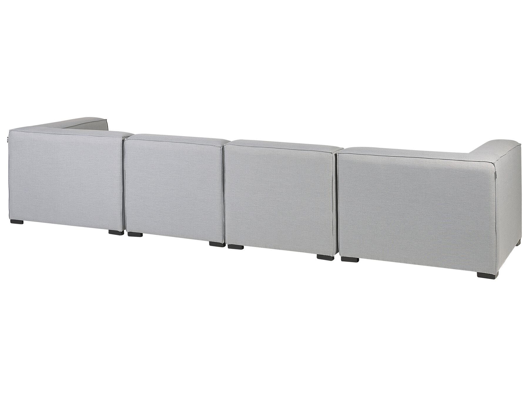 Garden Sofa with Ottoman 4 Seater AREZZO Modular Light Grey