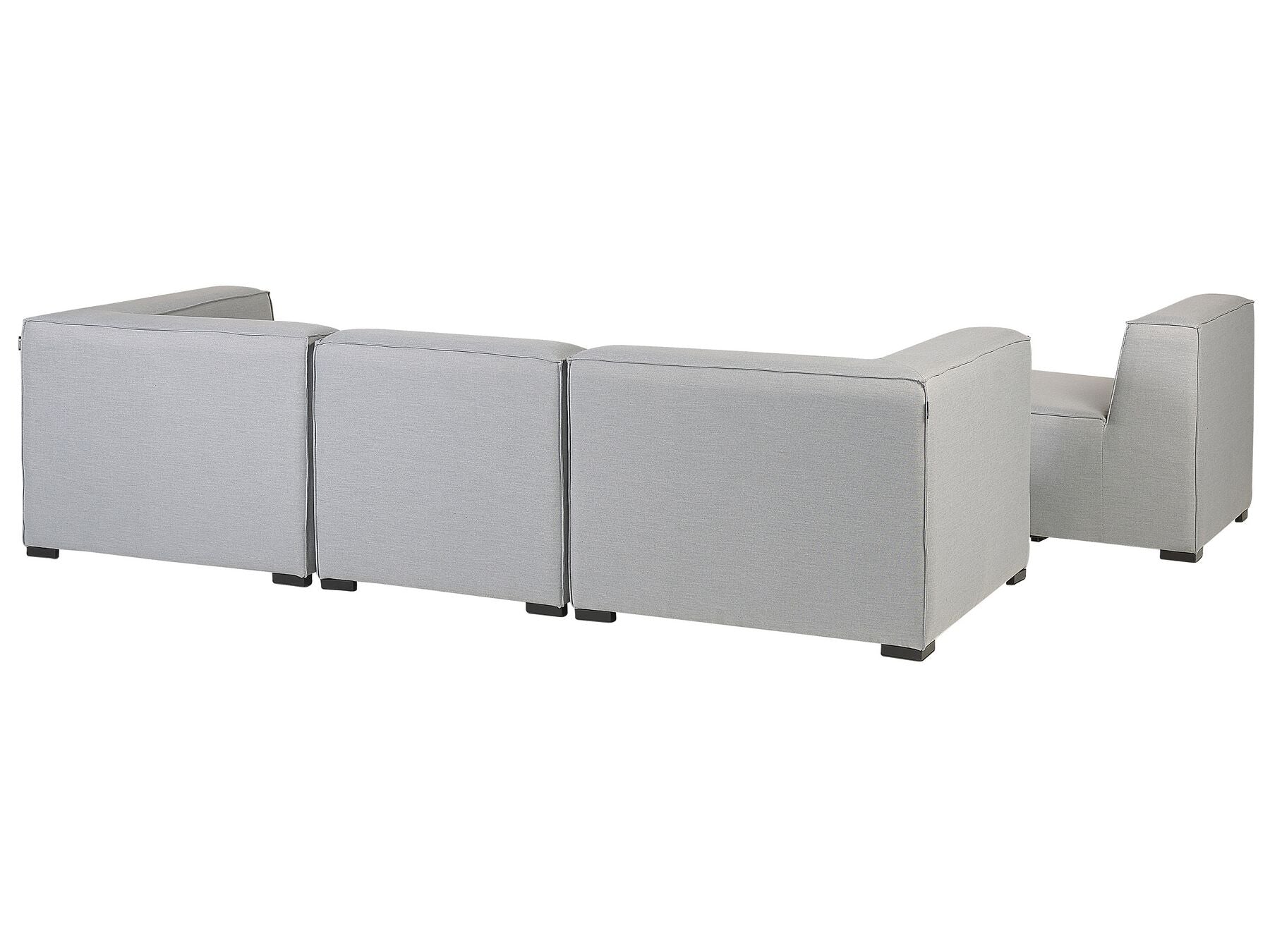Garden Sofa with Ottoman 4 Seater AREZZO Modular Light Grey
