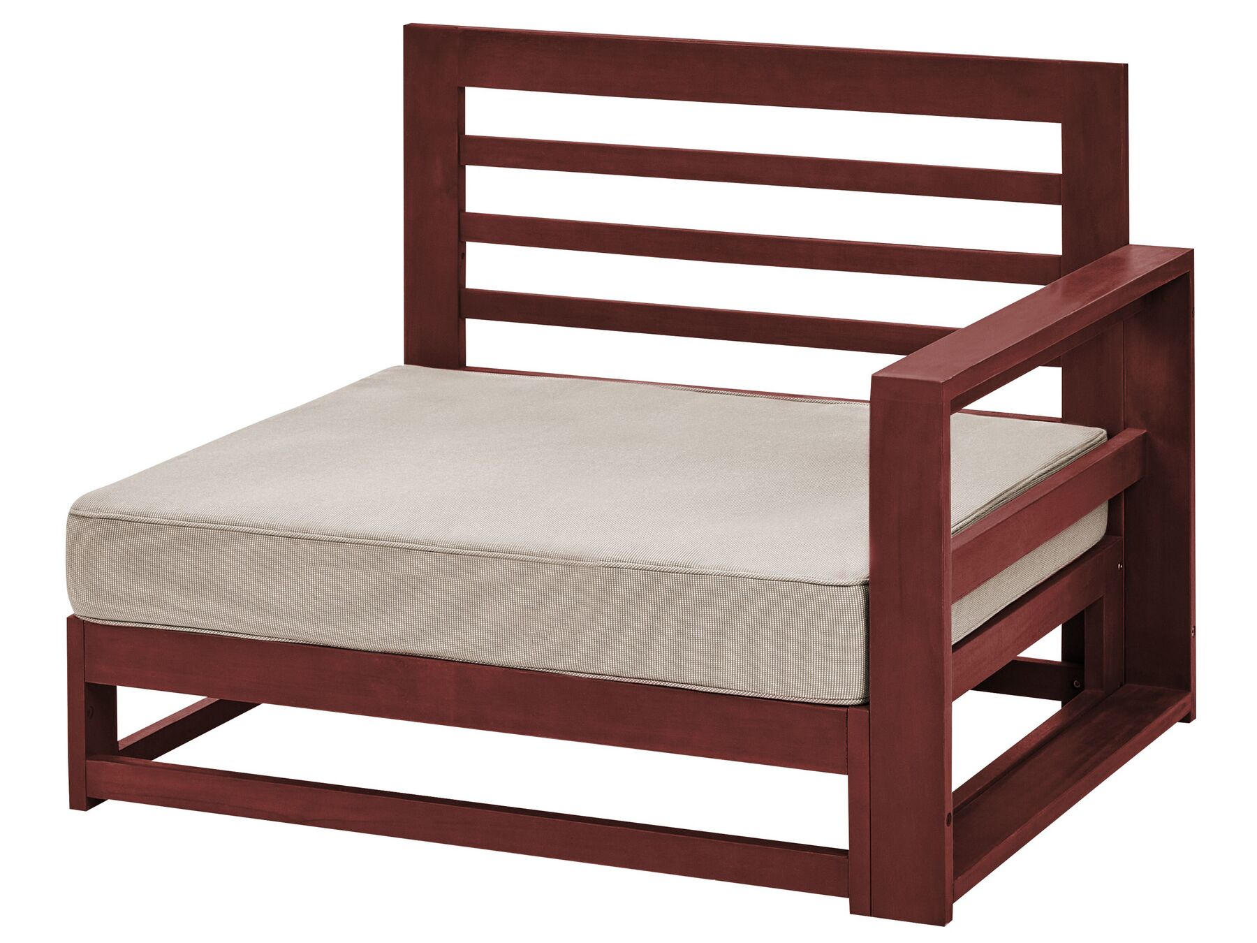 Garden Sofa 2 Seater TIMOR Modular Certified Acacia Wood Dark Red